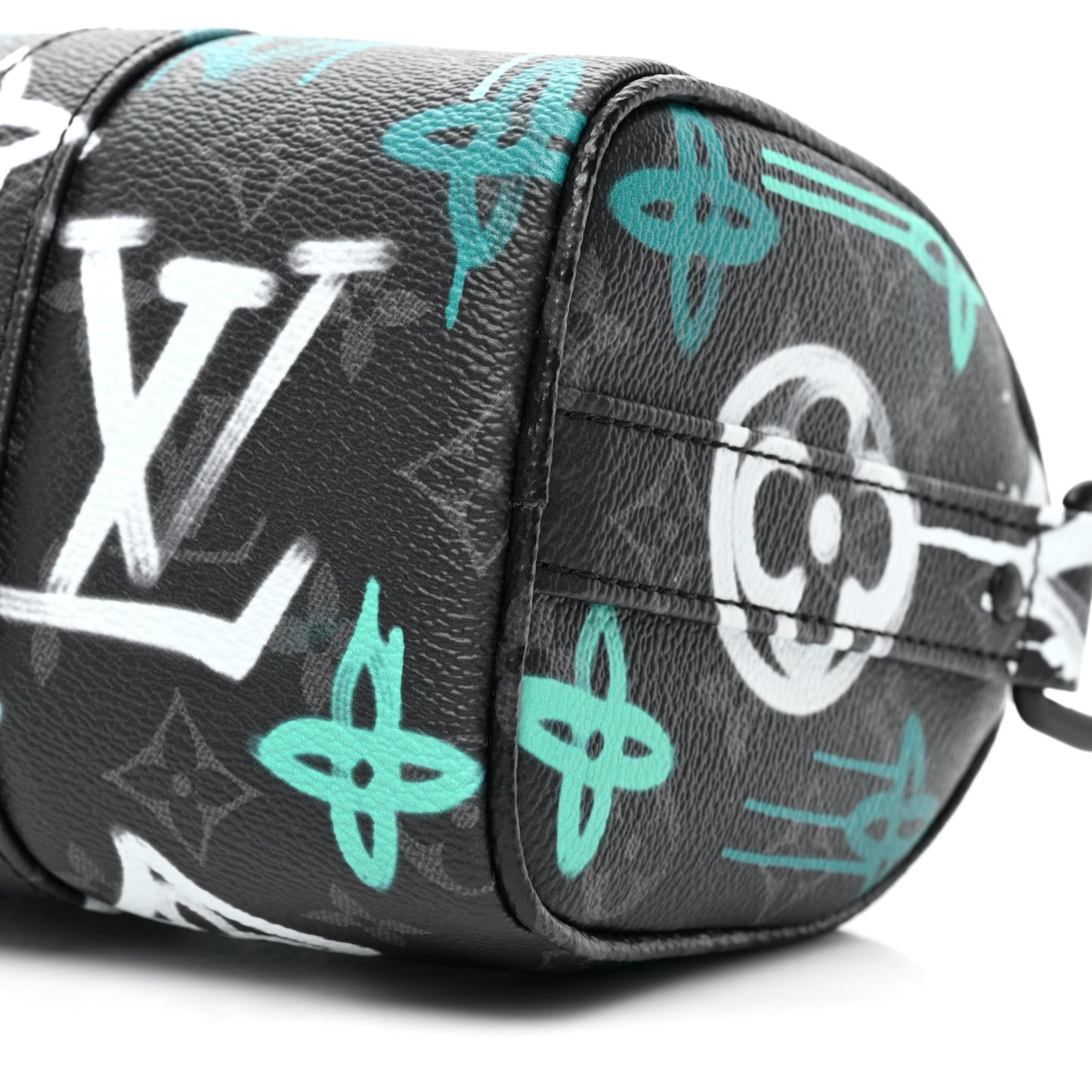Monogram Eclipse LV Graffiti Keepall Bandouliere 25 Green Lights
