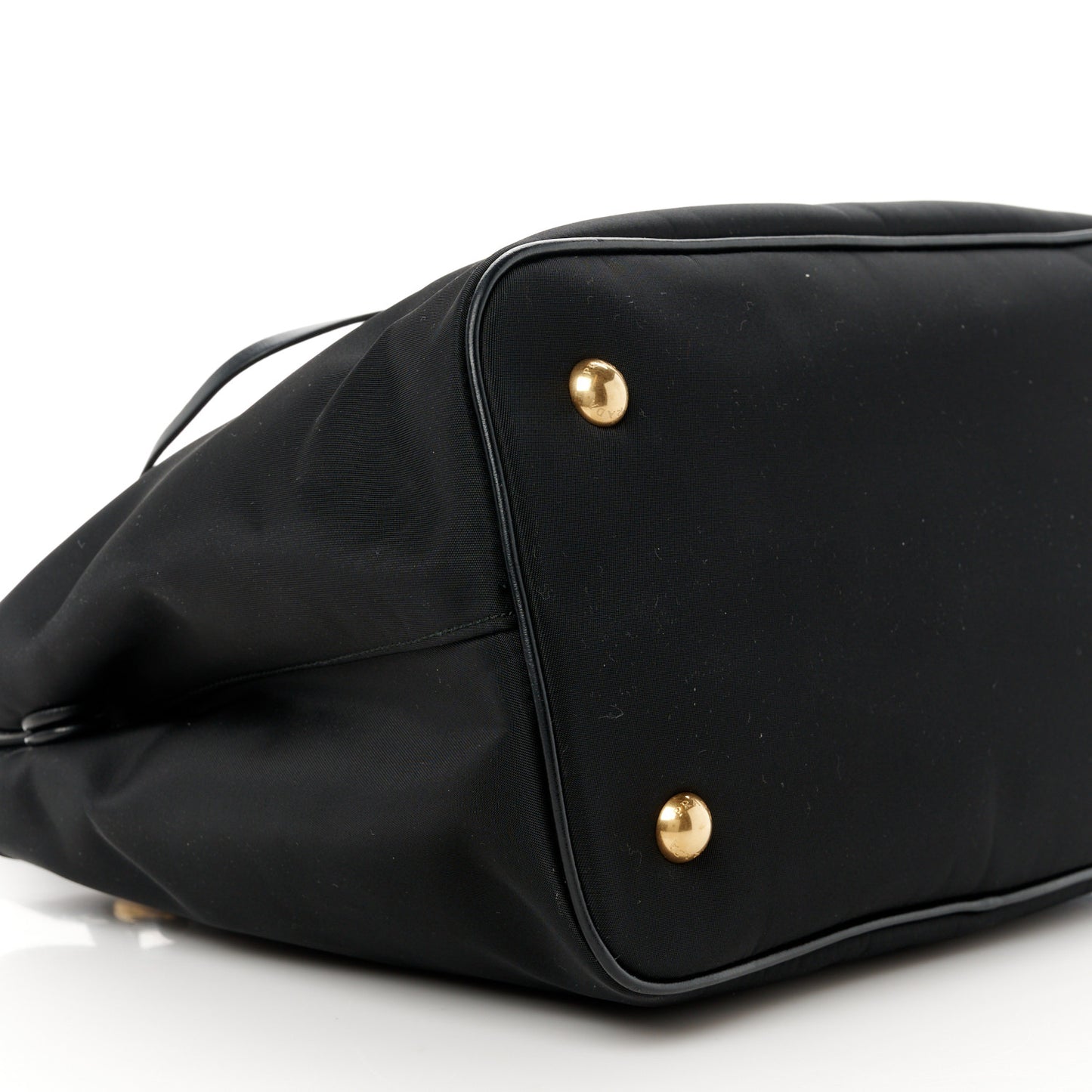 Tessuto Nylon Soft Calf Small Tote Black