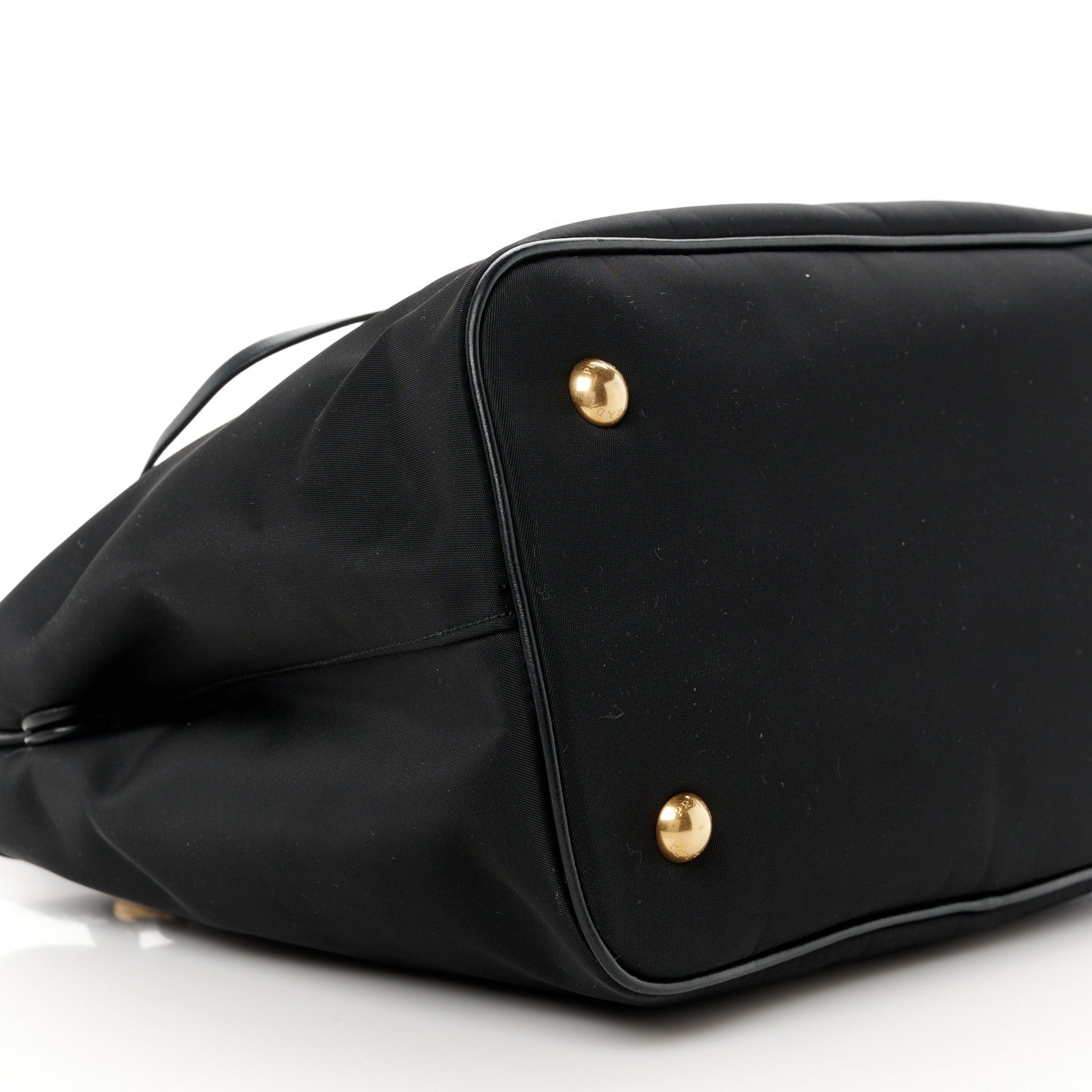 Prada Tessuto Nylon Soft Calf Small Tote Black 11 of 12