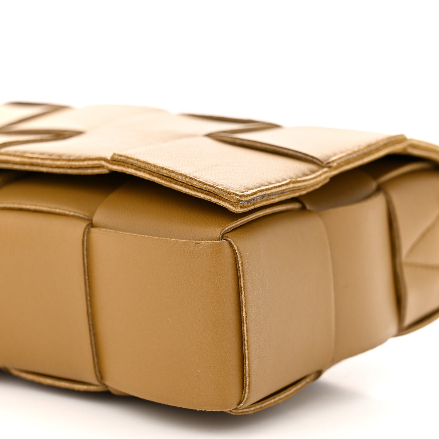 Lambskin Maxi Intrecciato Cassette Crossbody Bag Acorn