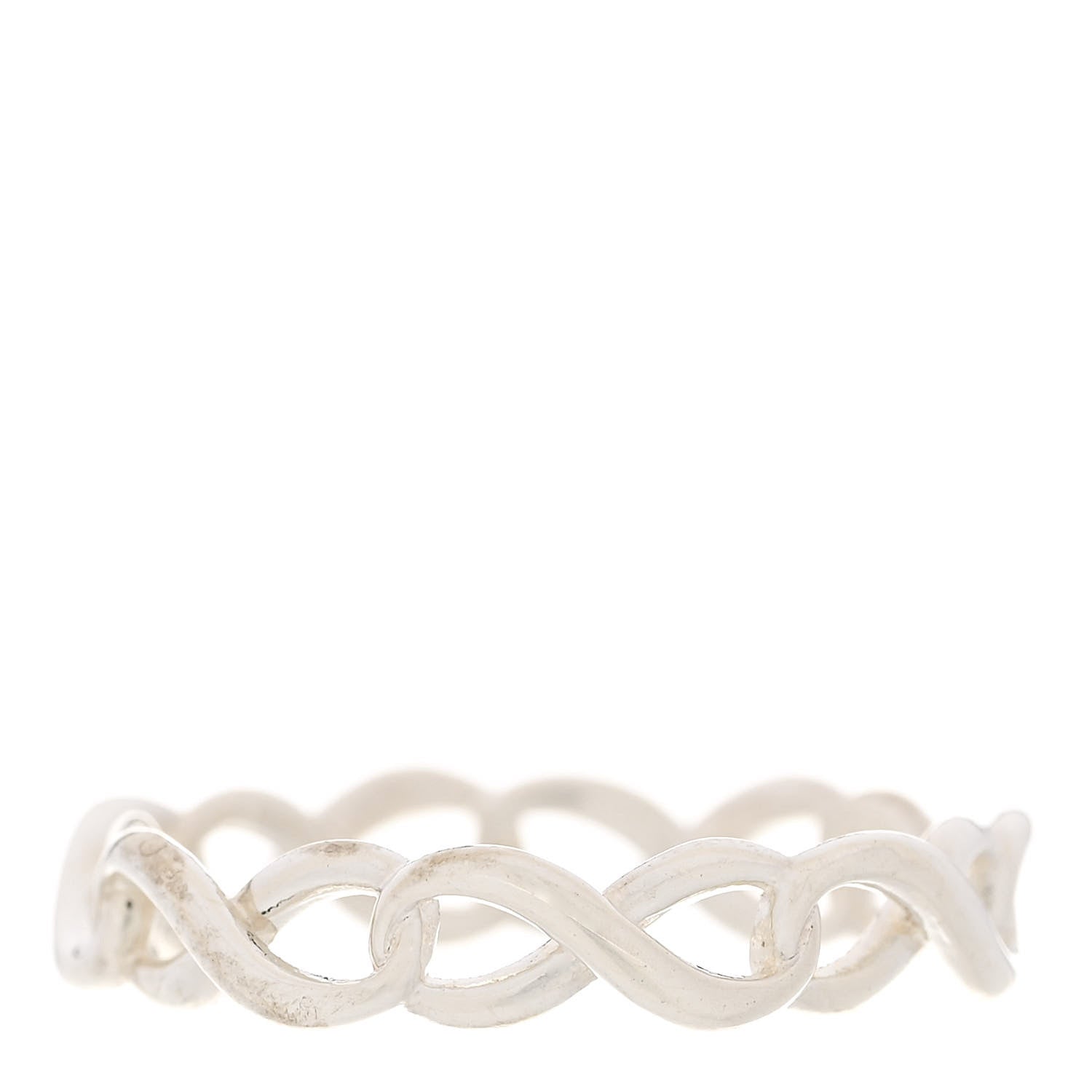Tiffany Sterling Silver Narrow Infinity Band Ring 49 5 3 of 6