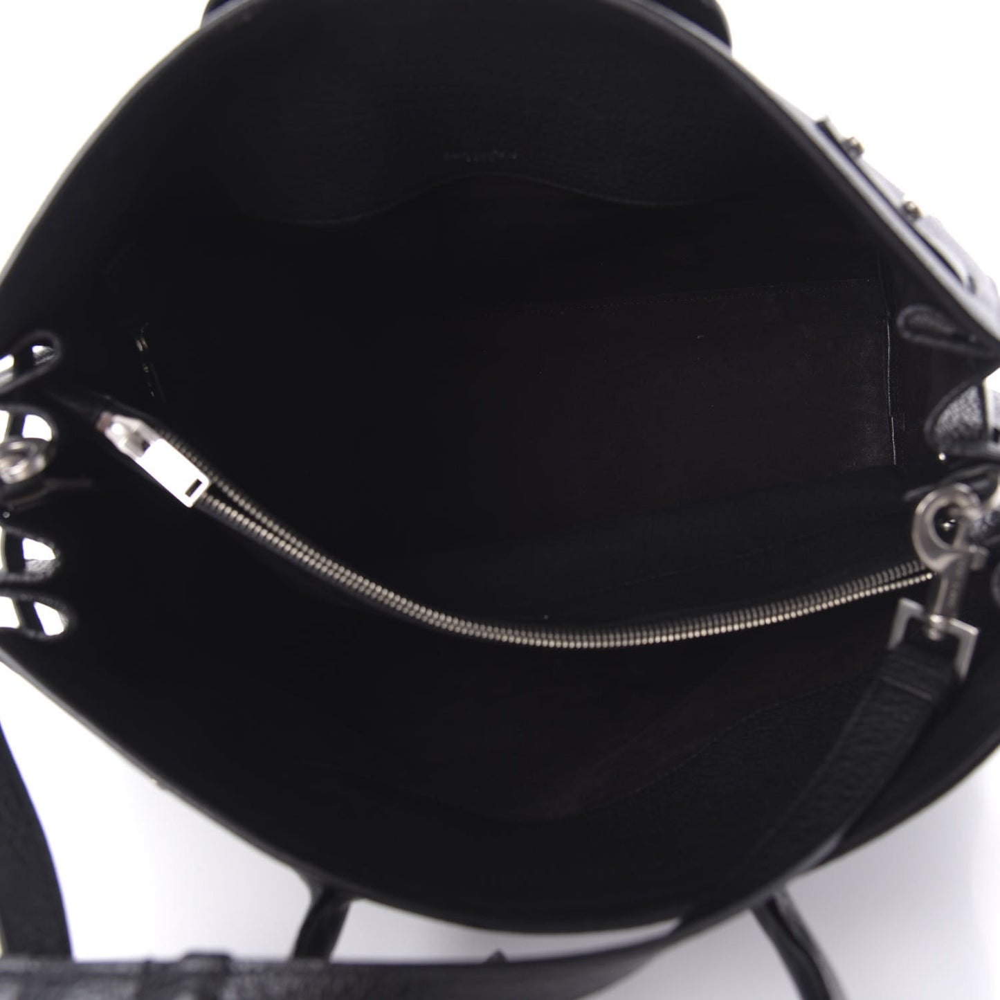 Grained Calfskin Medium Souple Sac De Jour Black