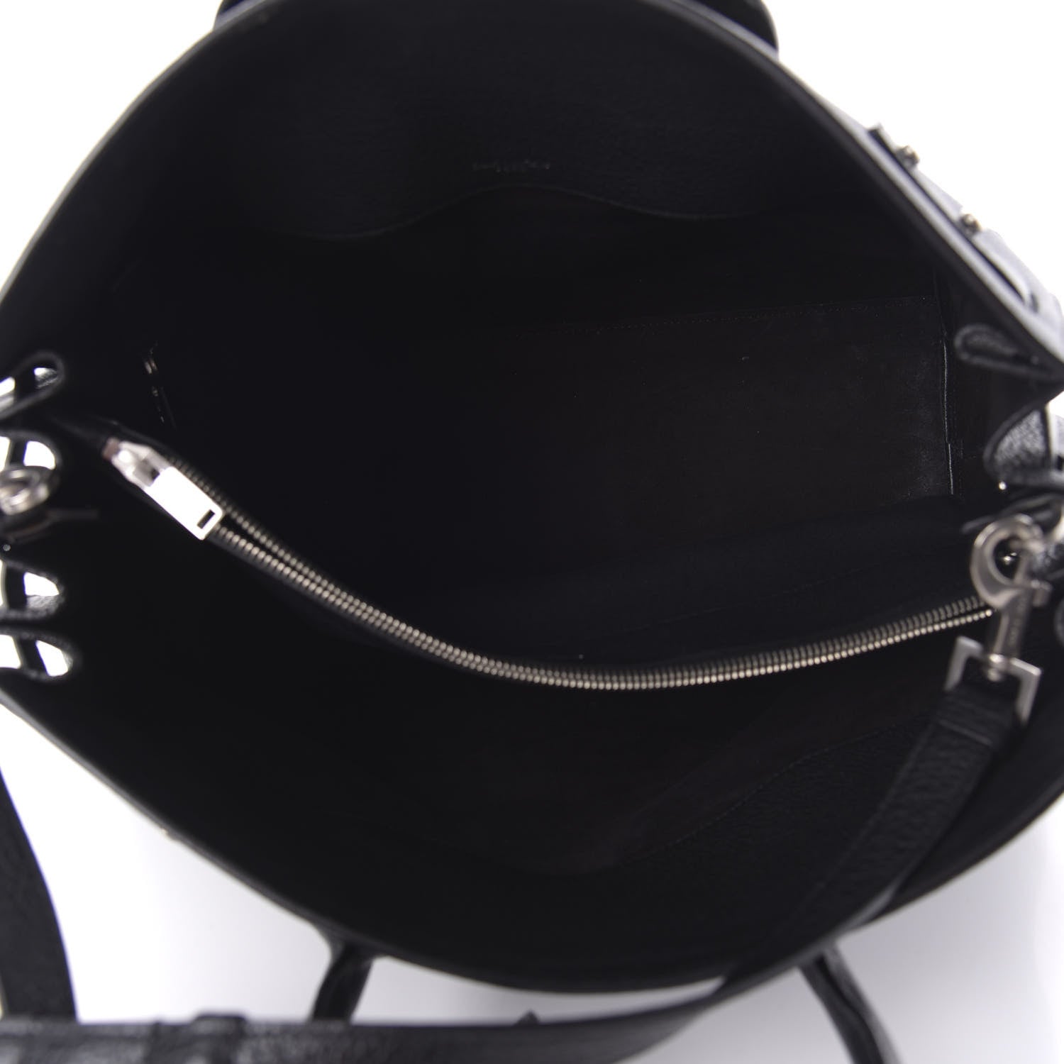 Saint Laurent Grained Calfskin Medium Souple Sac De Jour Black 6 of 13