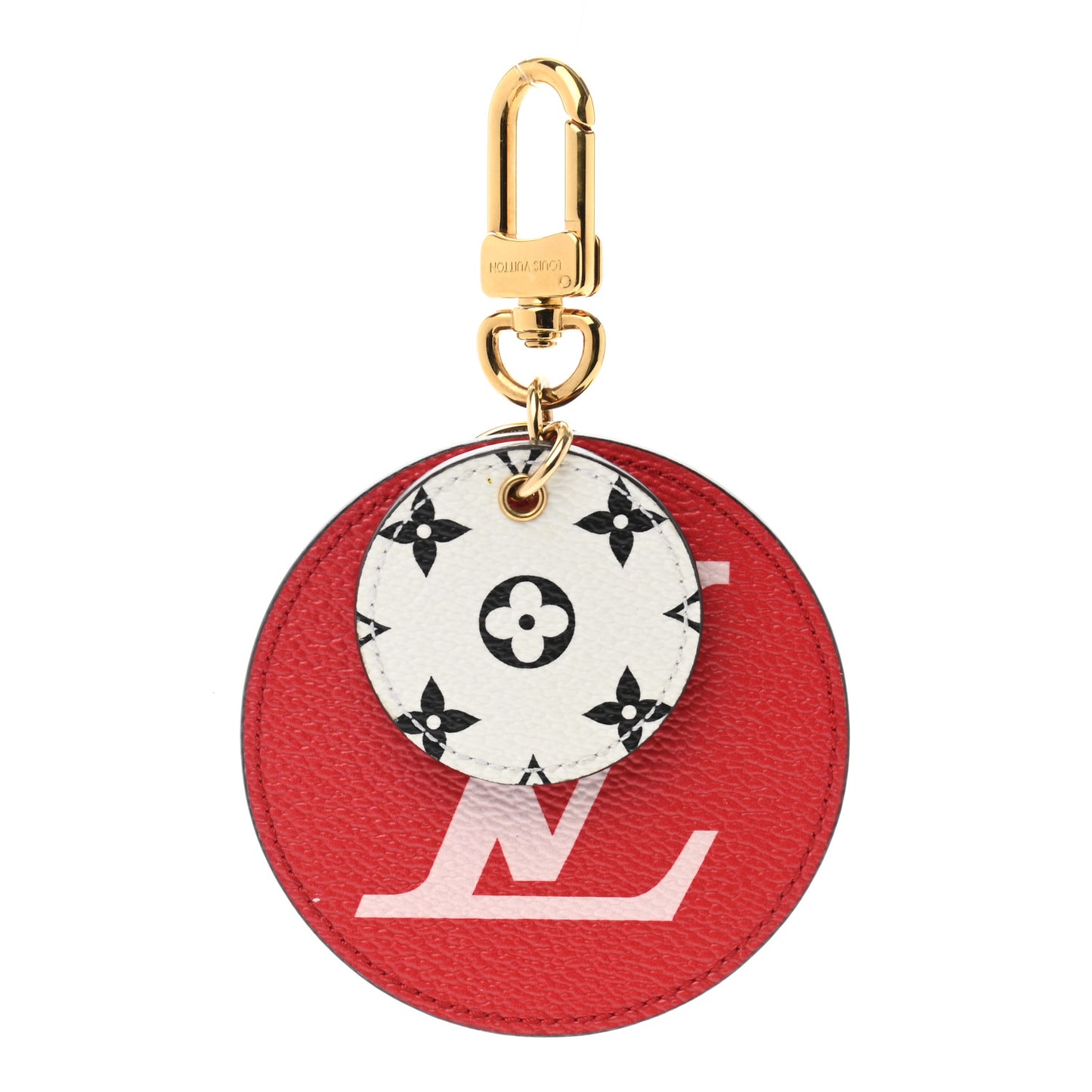 Monogram Giant Bag Charm Key Holder Rouge