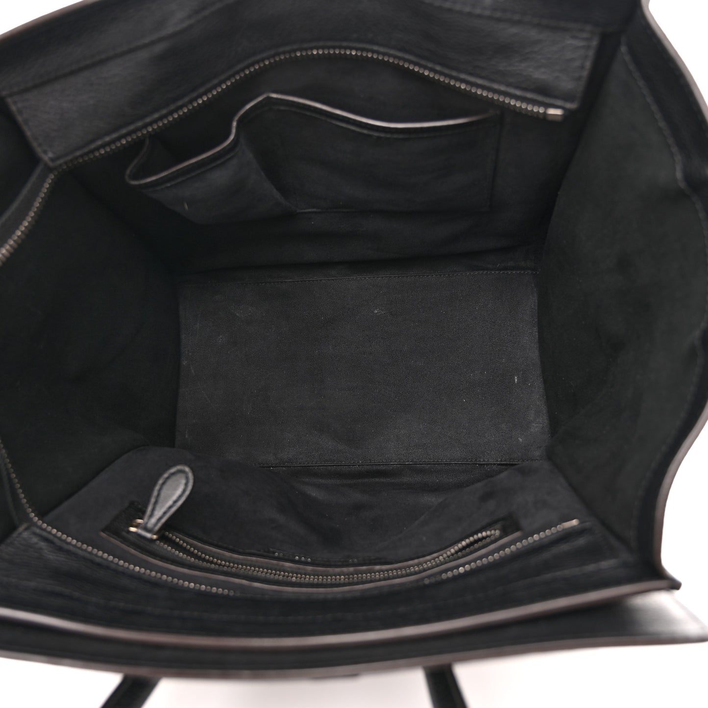 Drummed Calfskin Mini Luggage Black