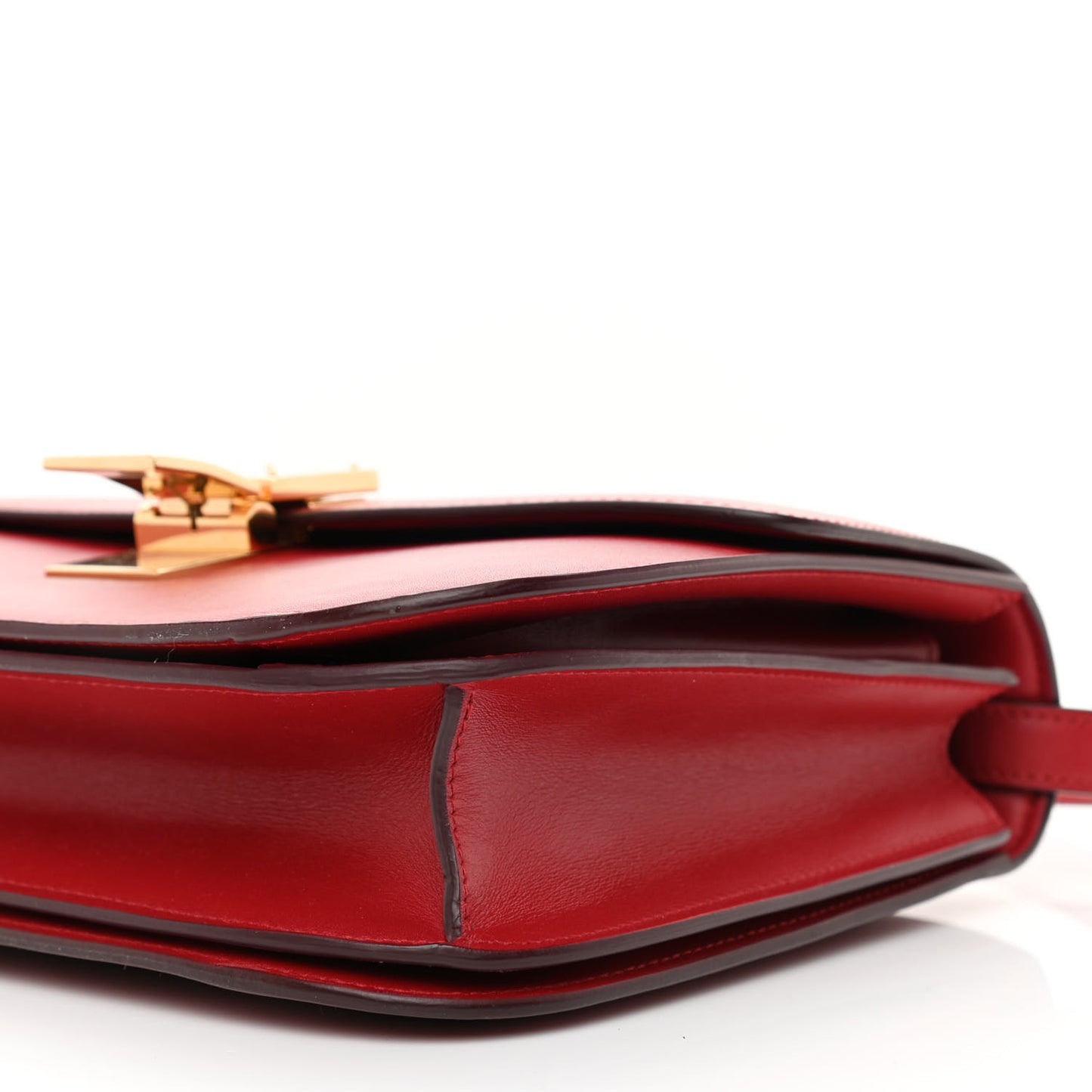 Box Calfskin Medium Classic Box Flap Bag Red