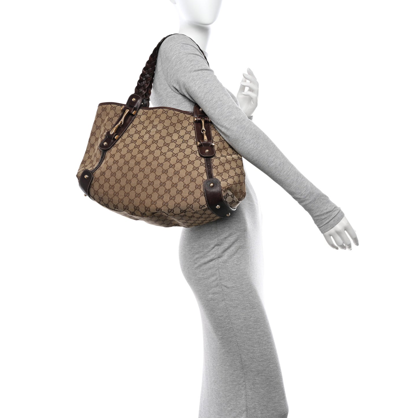 Monogram Medium Pelham Shoulder Bag Dark Brown