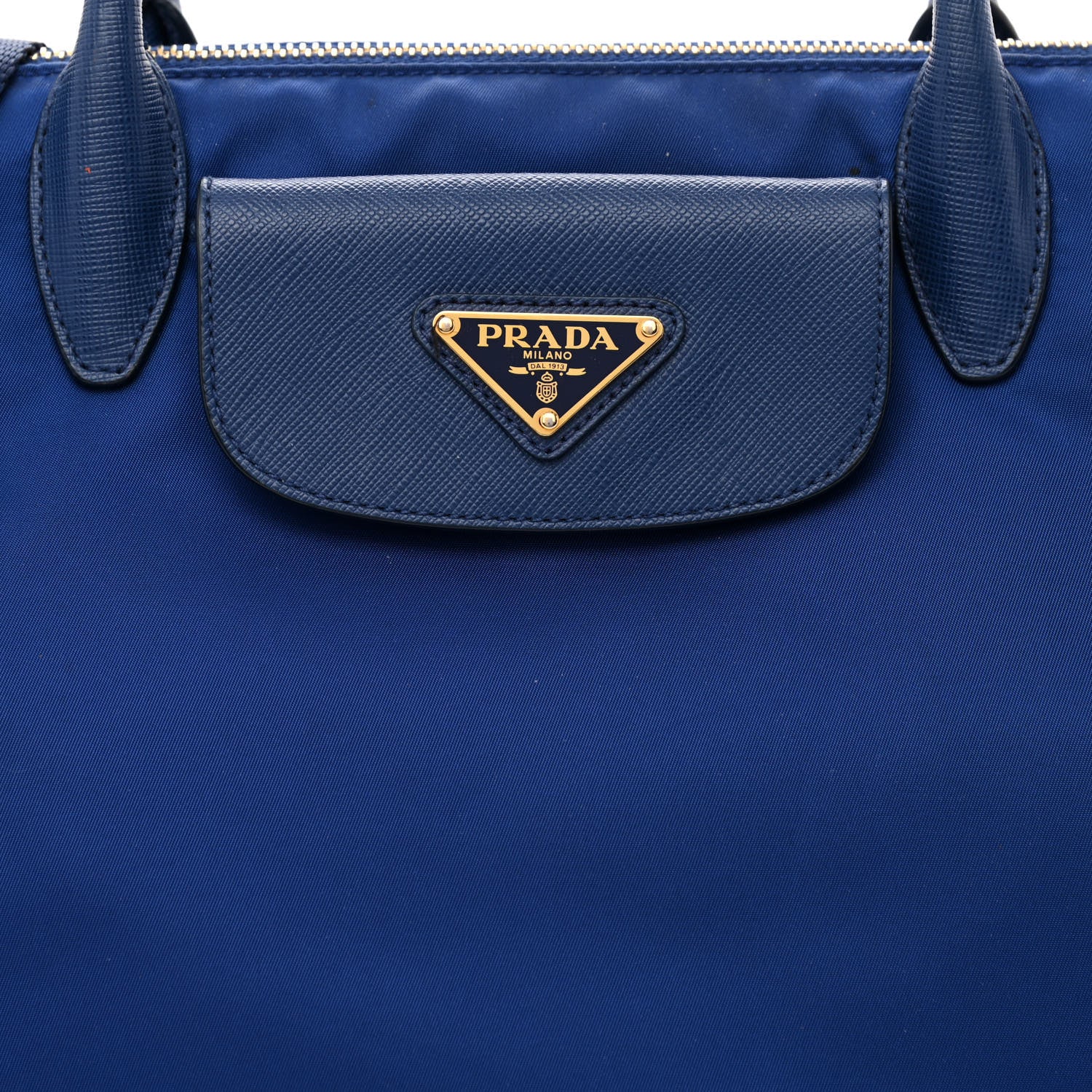 Prada Tessuto Nylon Saffiano Tote Bluette 8 of 11