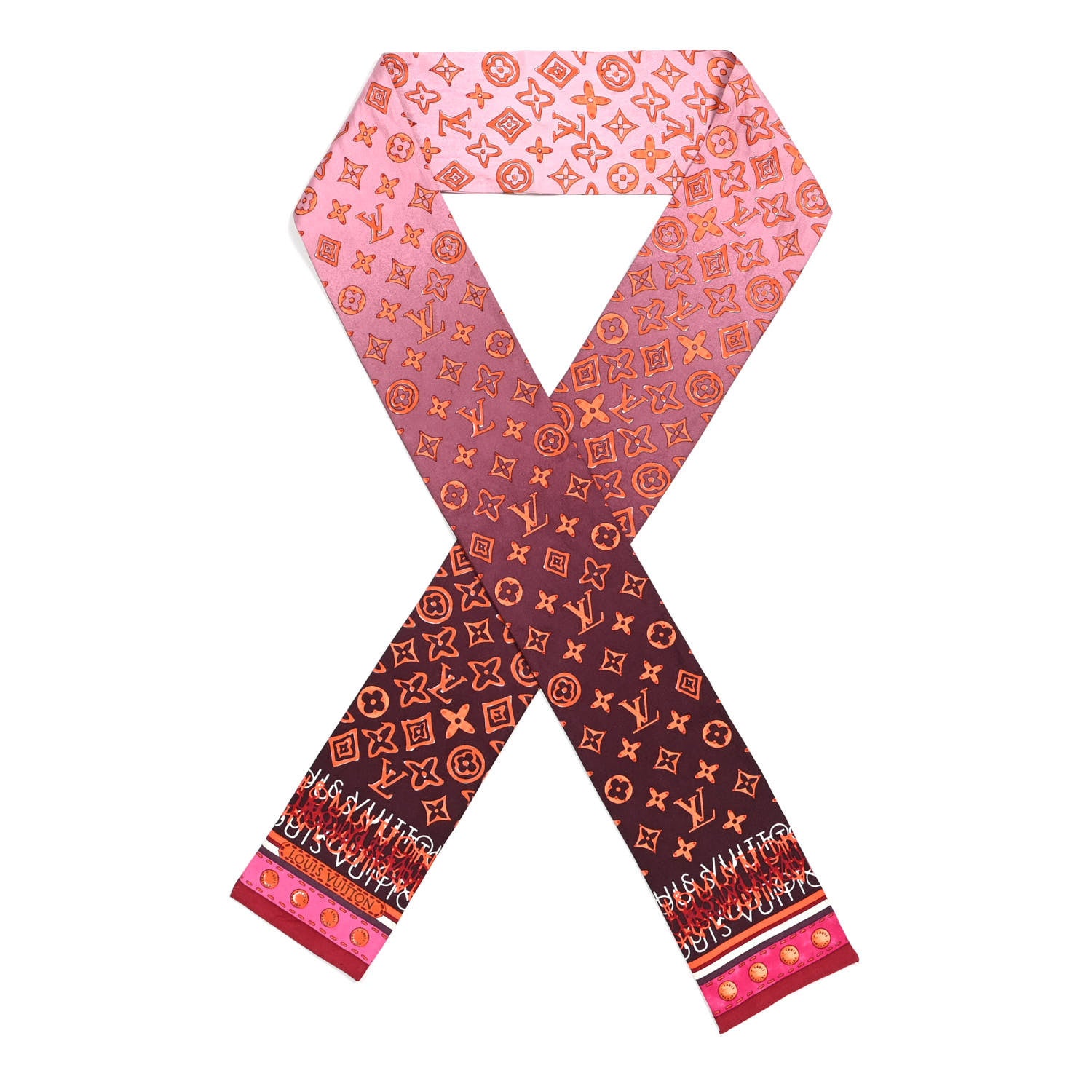 Louis Vuitton Silk Monogram Map Bandeau 1 of 4