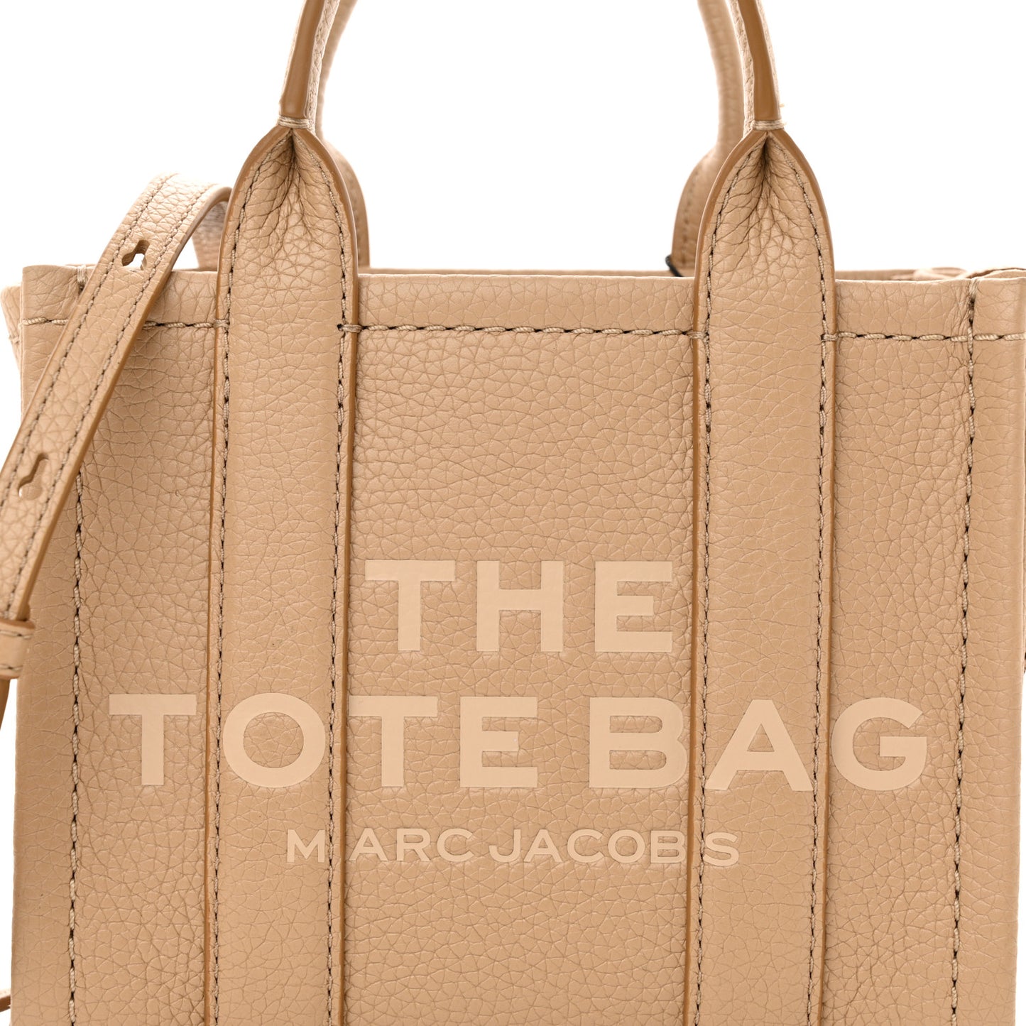 Grained Calfskin Mini The Tote Bag Camel
