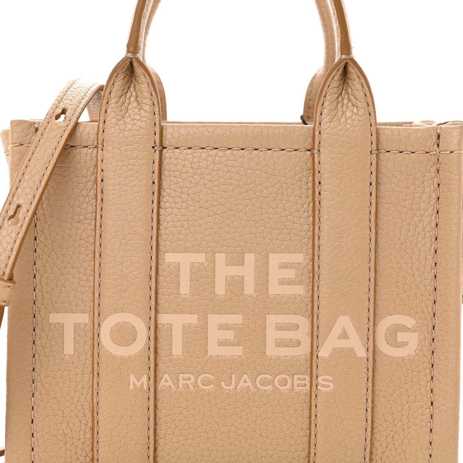 Marc Jacobs Grained Calfskin Mini The Tote Bag Camel 8 of 10