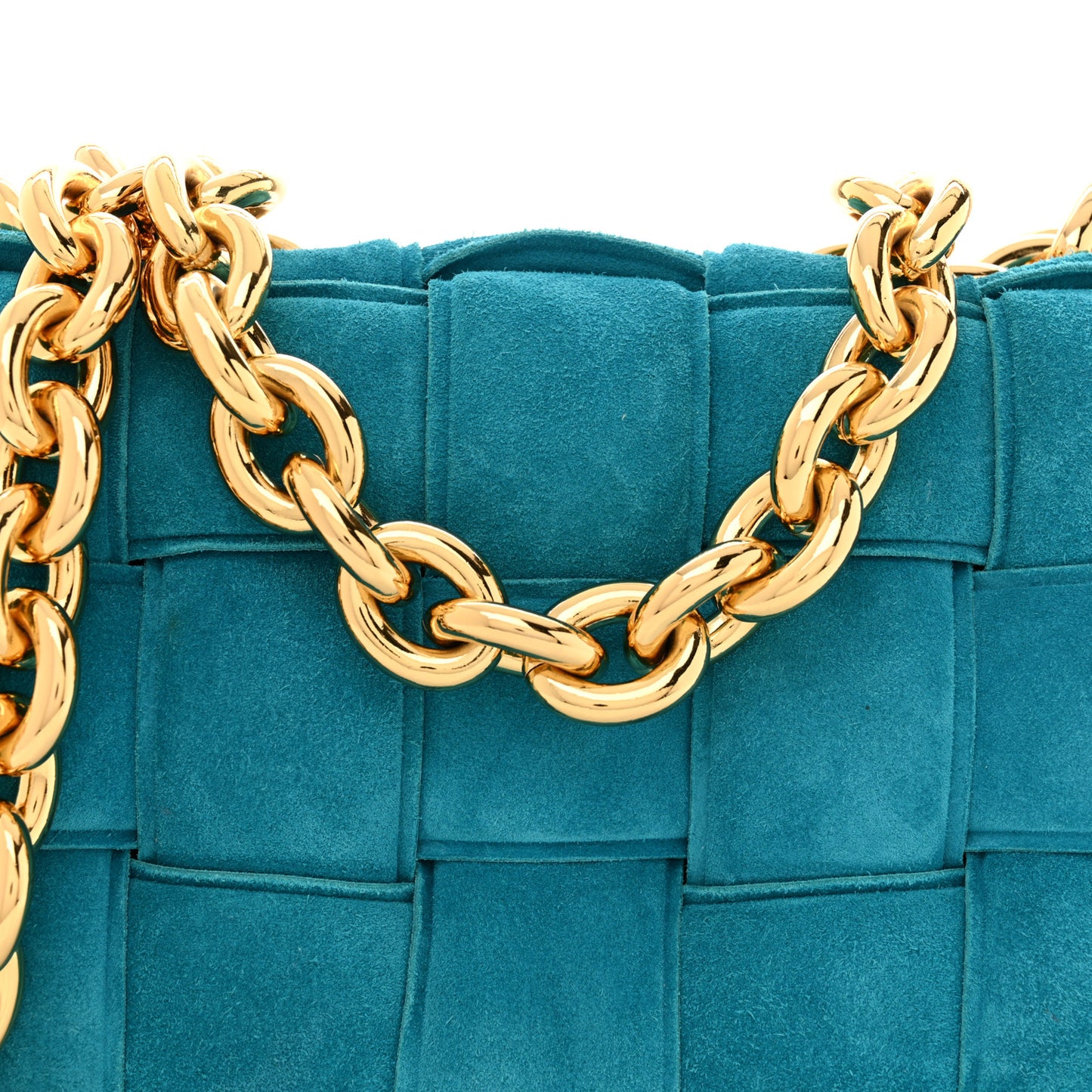 Suede Maxi Intrecciato Padded Chain Cassette Crossbody Bag Blaster