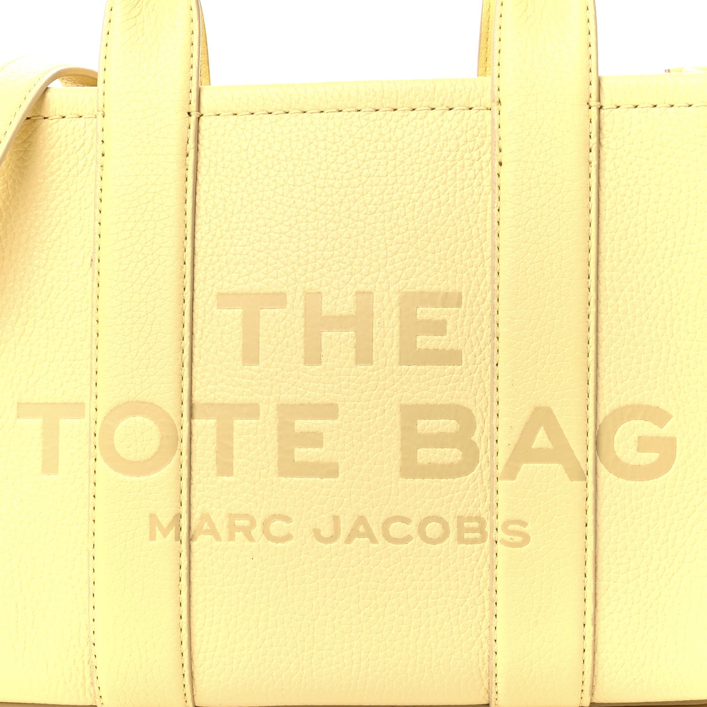 Grained Calfskin Small The Tote Bag Custard