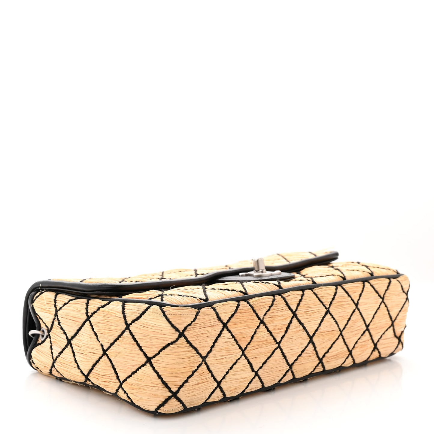 Straw Diamond Stitch Flap