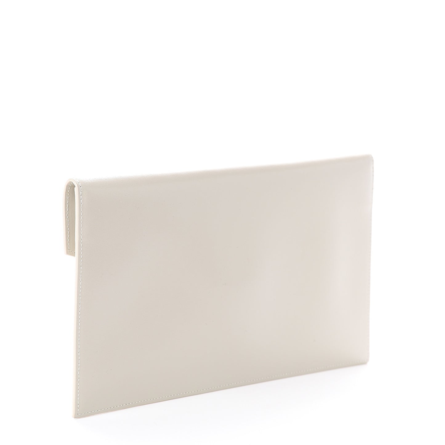 Smooth Shiny Calfskin Uptown Pouch Crema Soft