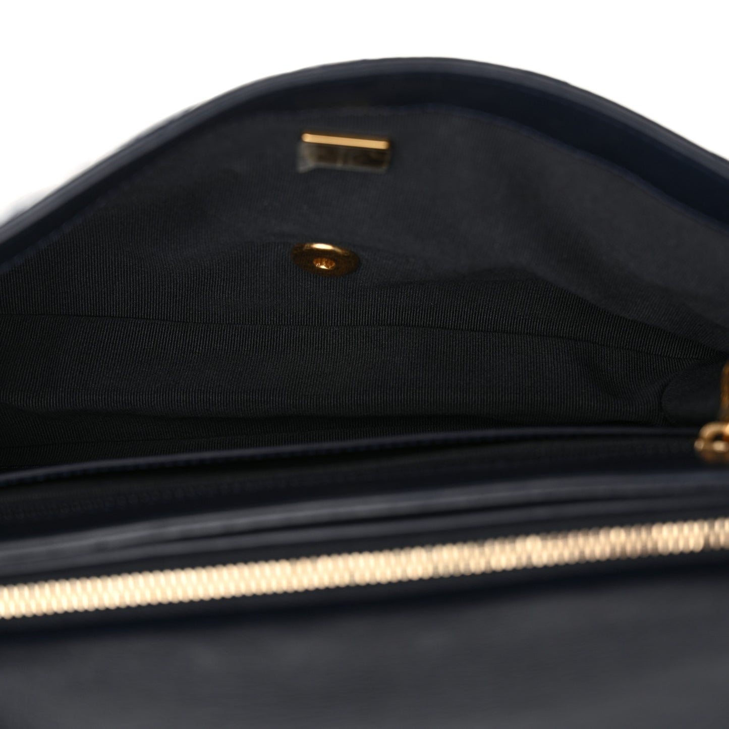 Lambskin Quilted Medium Pillow Crush Flap Navy