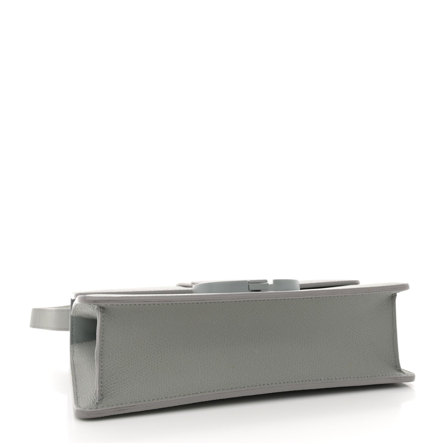 Ultra Matte Grained Calfskin 30 Montaigne Flap Bag Grey
