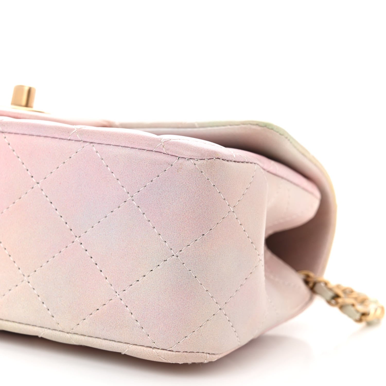 Chanel Lambskin Quilted Ombre Mini Top Handle Rectangular Flap Pink Multicolor 10 of 12