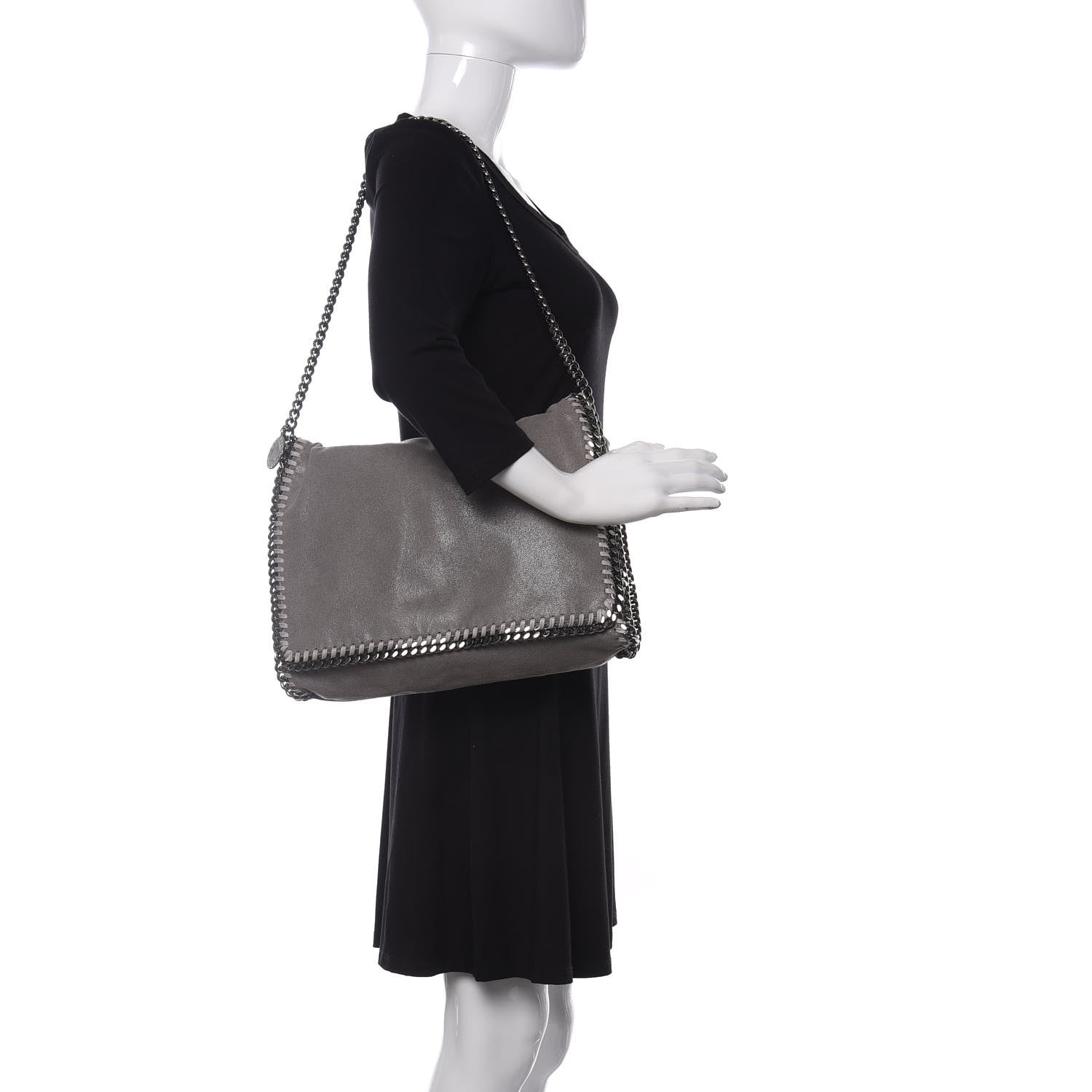 Stella McCartney Shaggy Deer Falabella Messenger Grey 2 of 9
