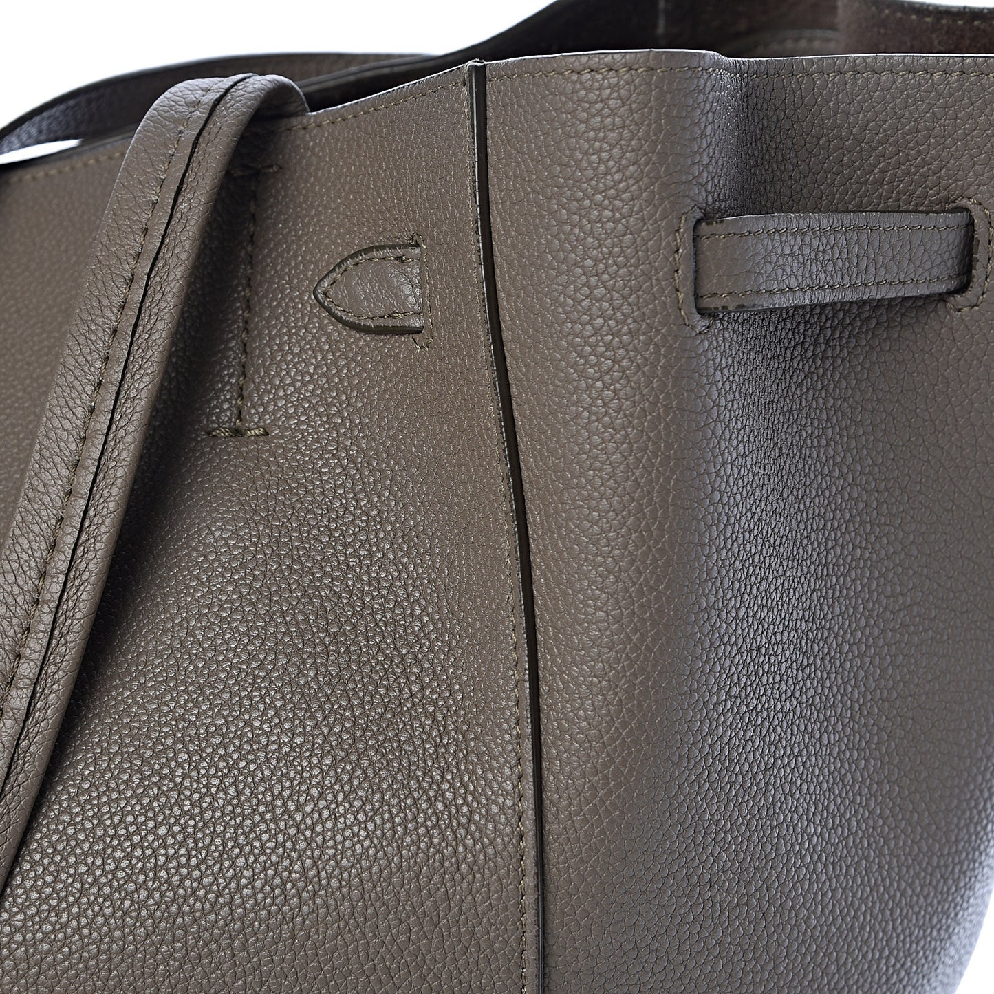 Soft Grained Calfskin Medium Belt Cabas Phantom Taupe