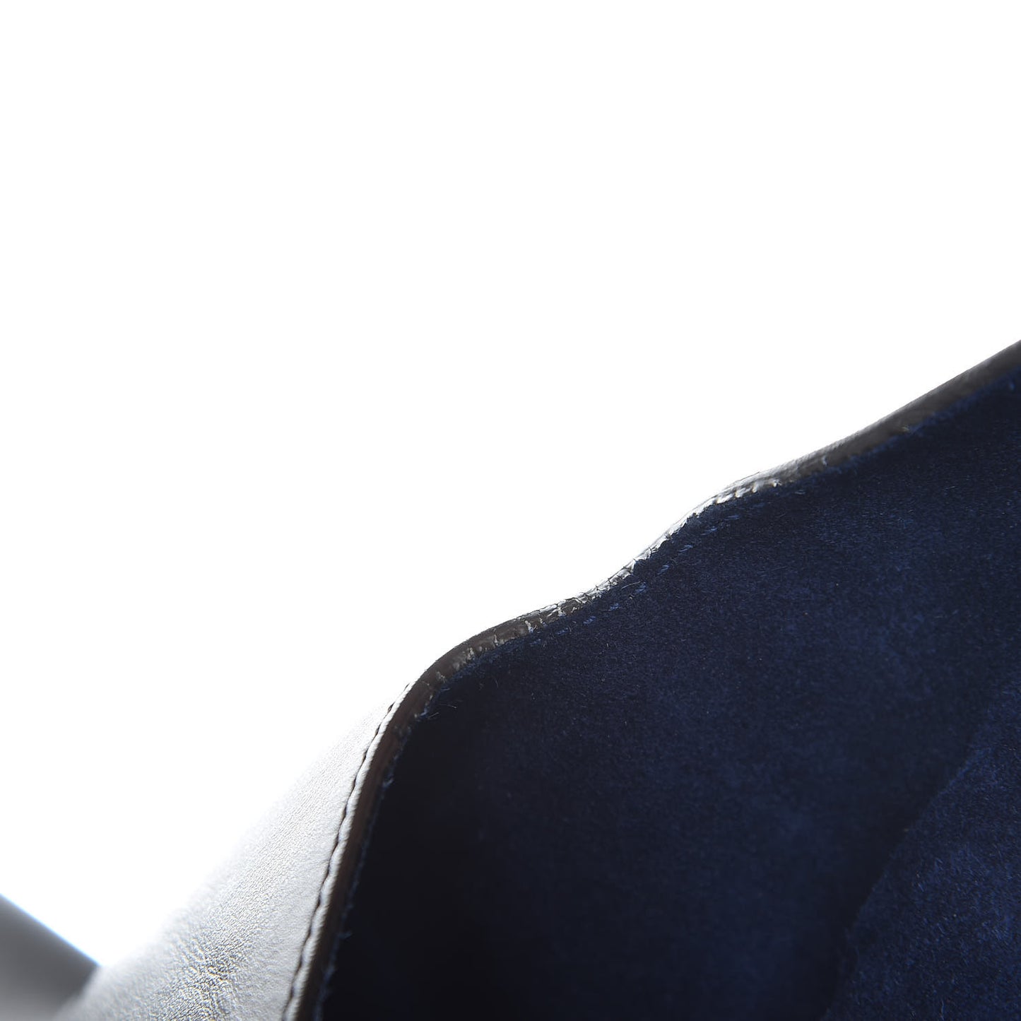 Smooth Calfskin Large Bi-Color Tie Knot Tote Black Navy