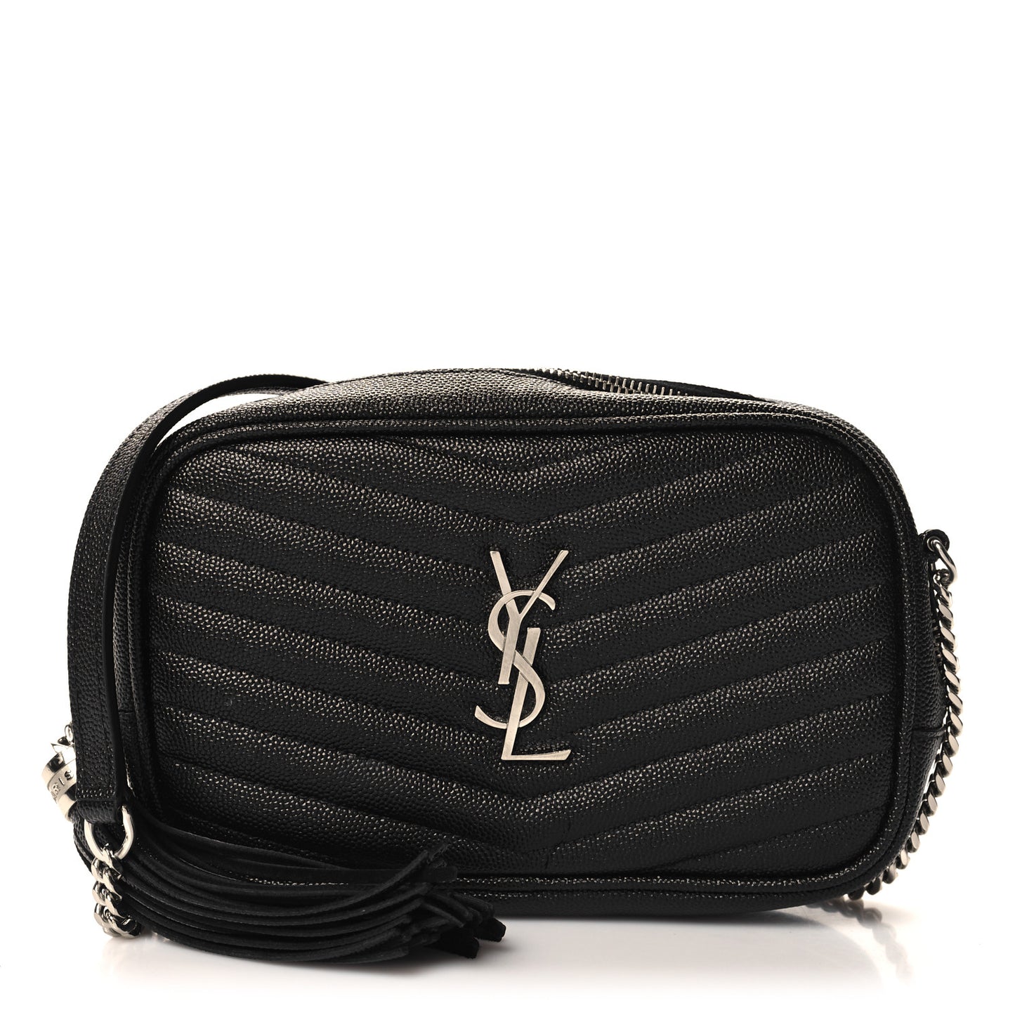 Grain De Poudre Matelasse Monogram Mini Lou Camera Bag Black