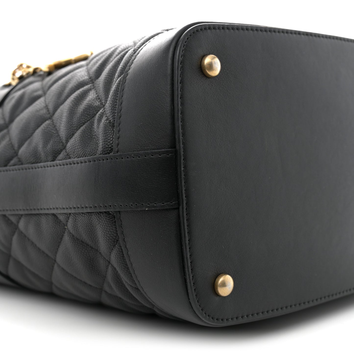 Caviar Lambskin Quilted Casual Style Hobo Black