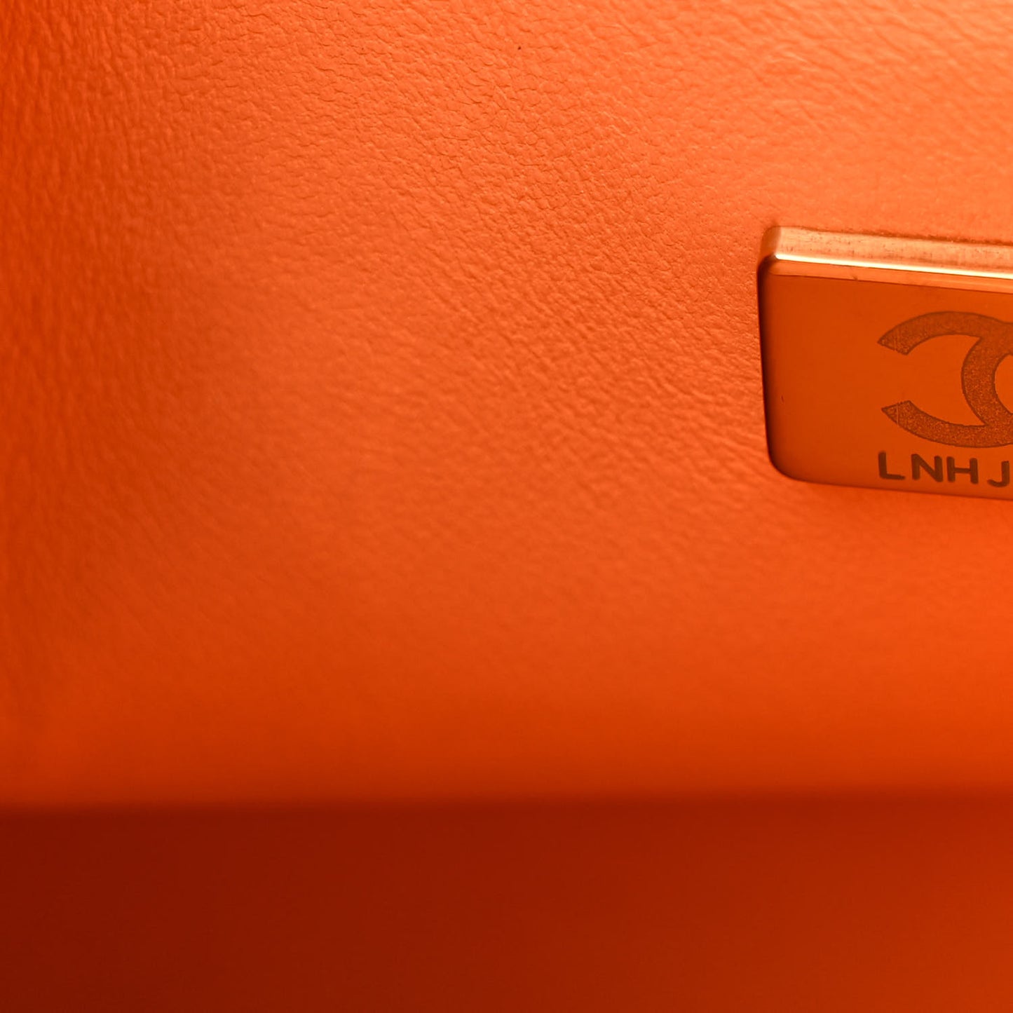 Caviar Quilted Rainbow CC Small Double Flap Orange