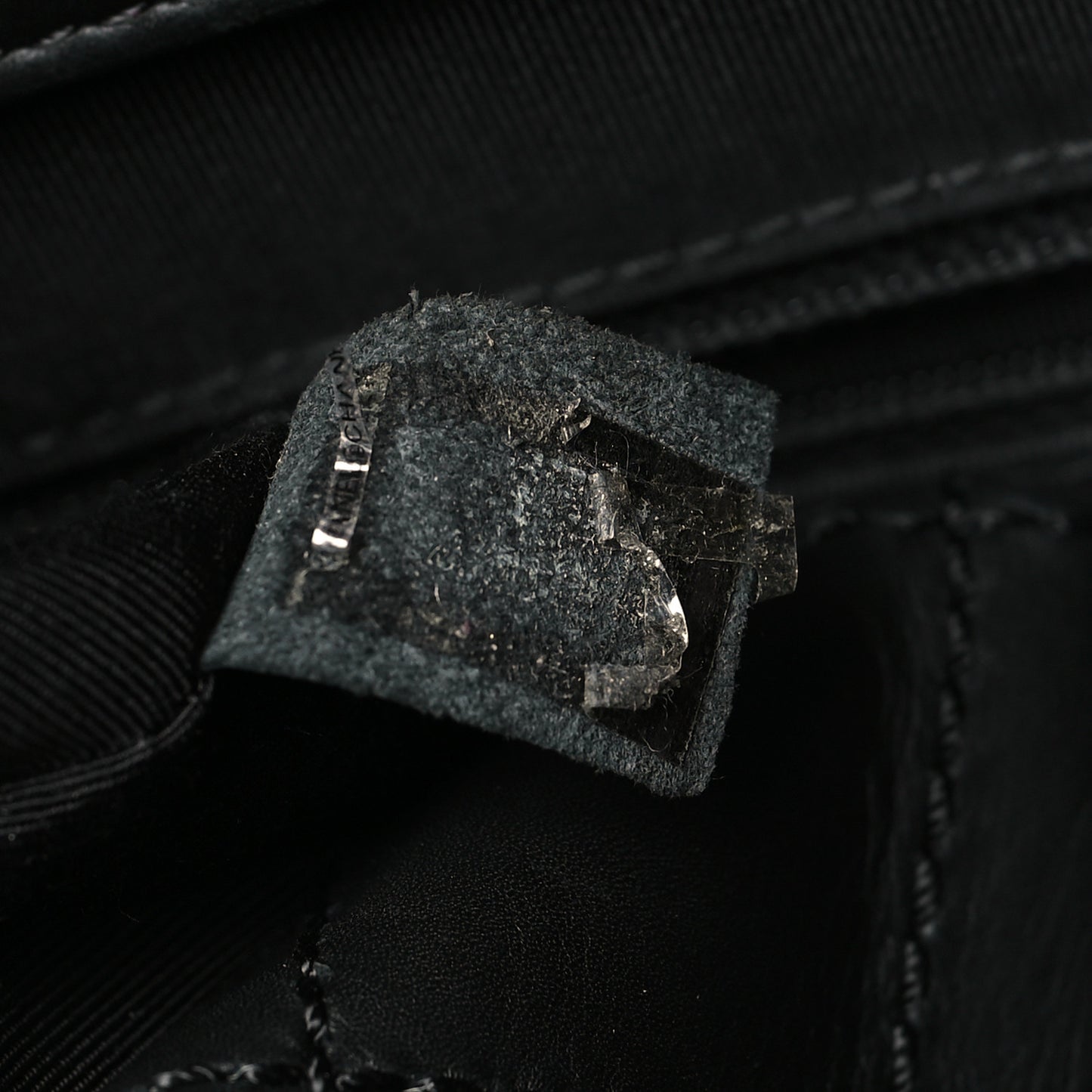 Lambskin Stitched Shopping Tote Black