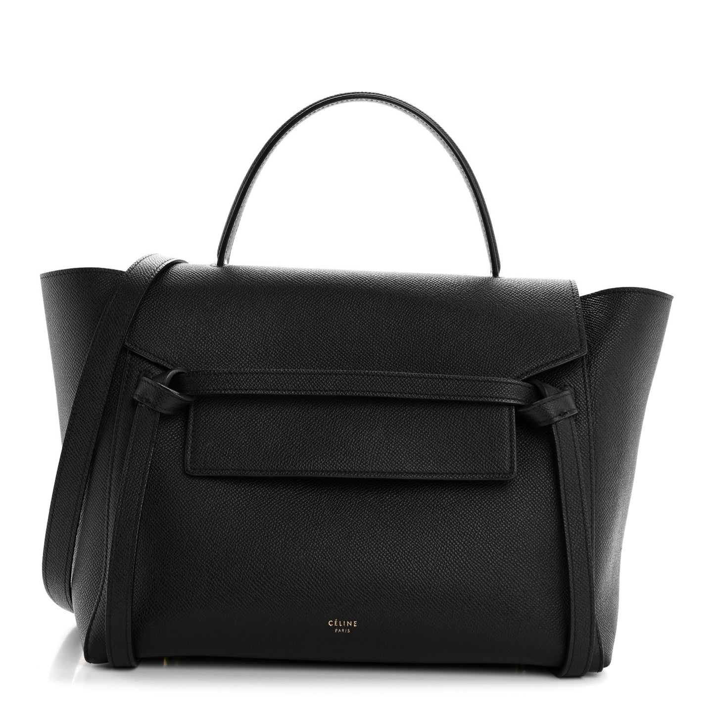 Grained Calfskin Mini Belt Bag Black