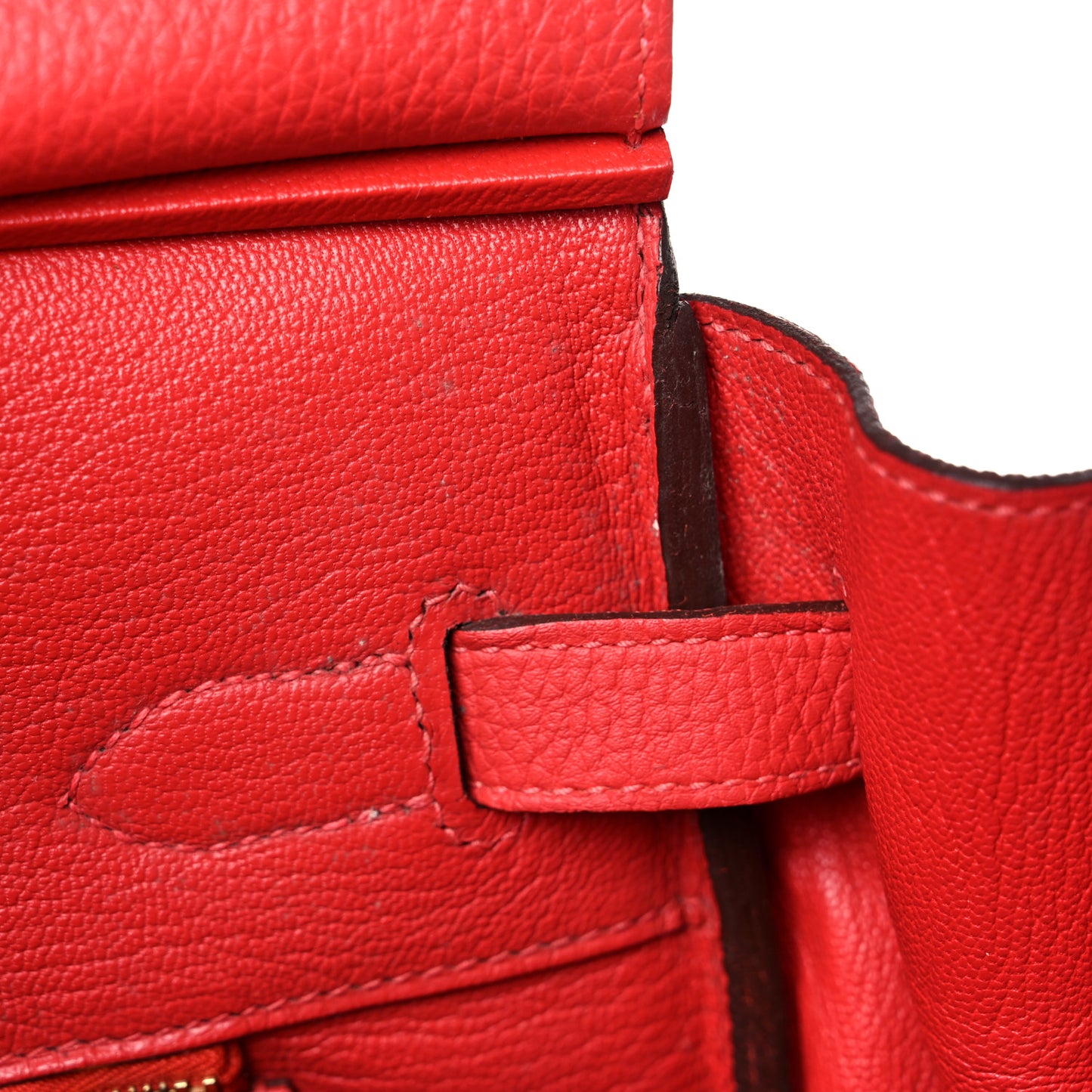 Togo Birkin 35 Rouge Pivoine