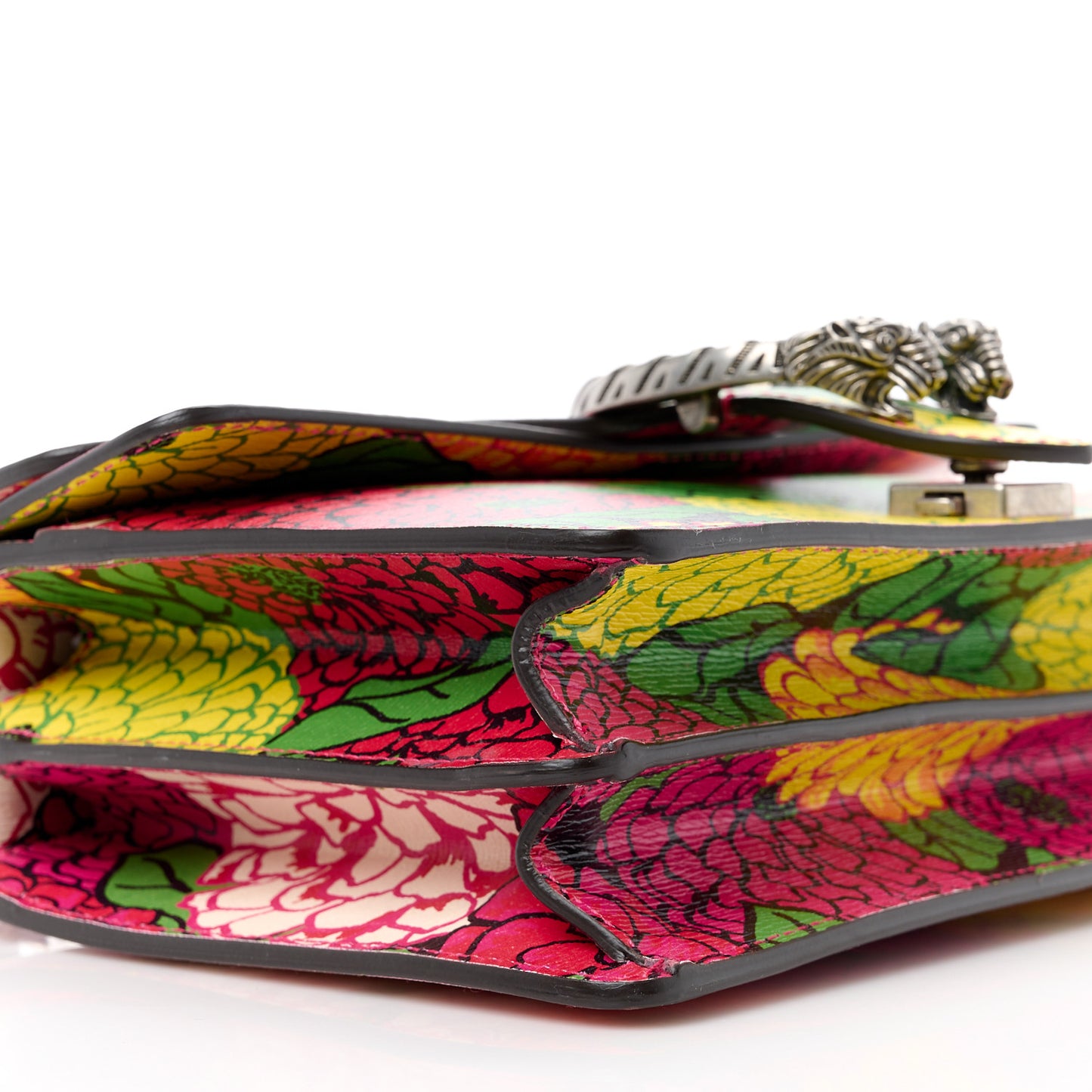 X KEN SCOTT New Shangai Calfskin Pomponica Print Small Dionysus Shoulder Bag Multicolor