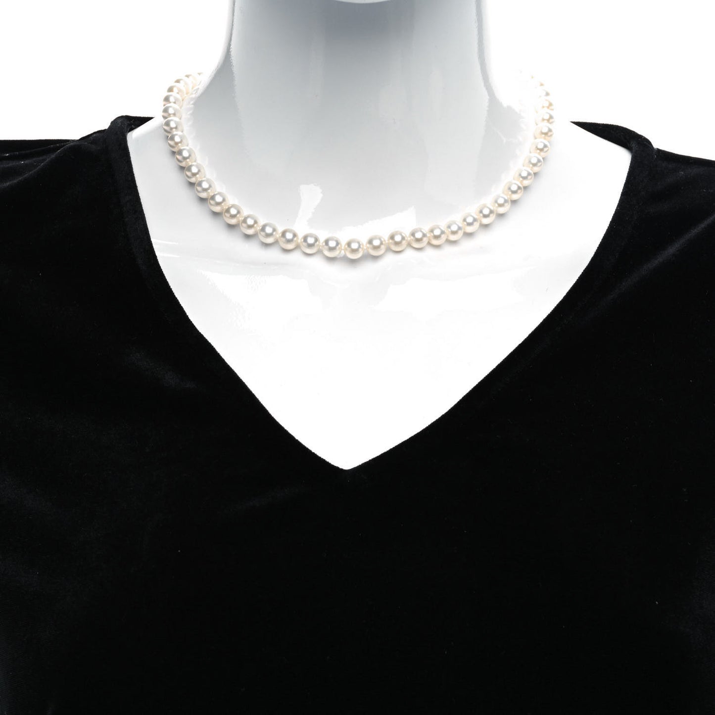 18K Yellow Gold Akoya Pearl 7-8mm Strand Necklace 16"