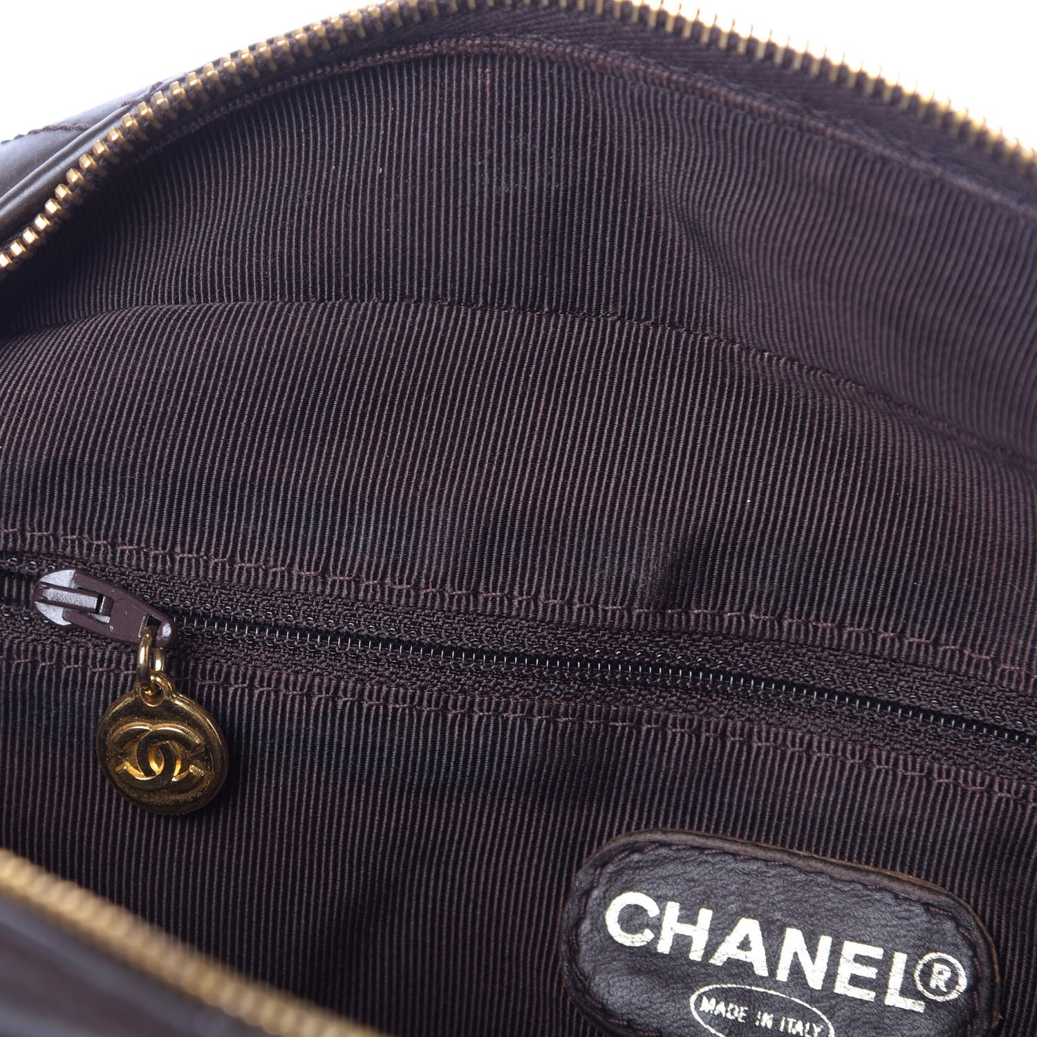 Chanel Patent Quilted Shoulder Bag Brown 11 of 15