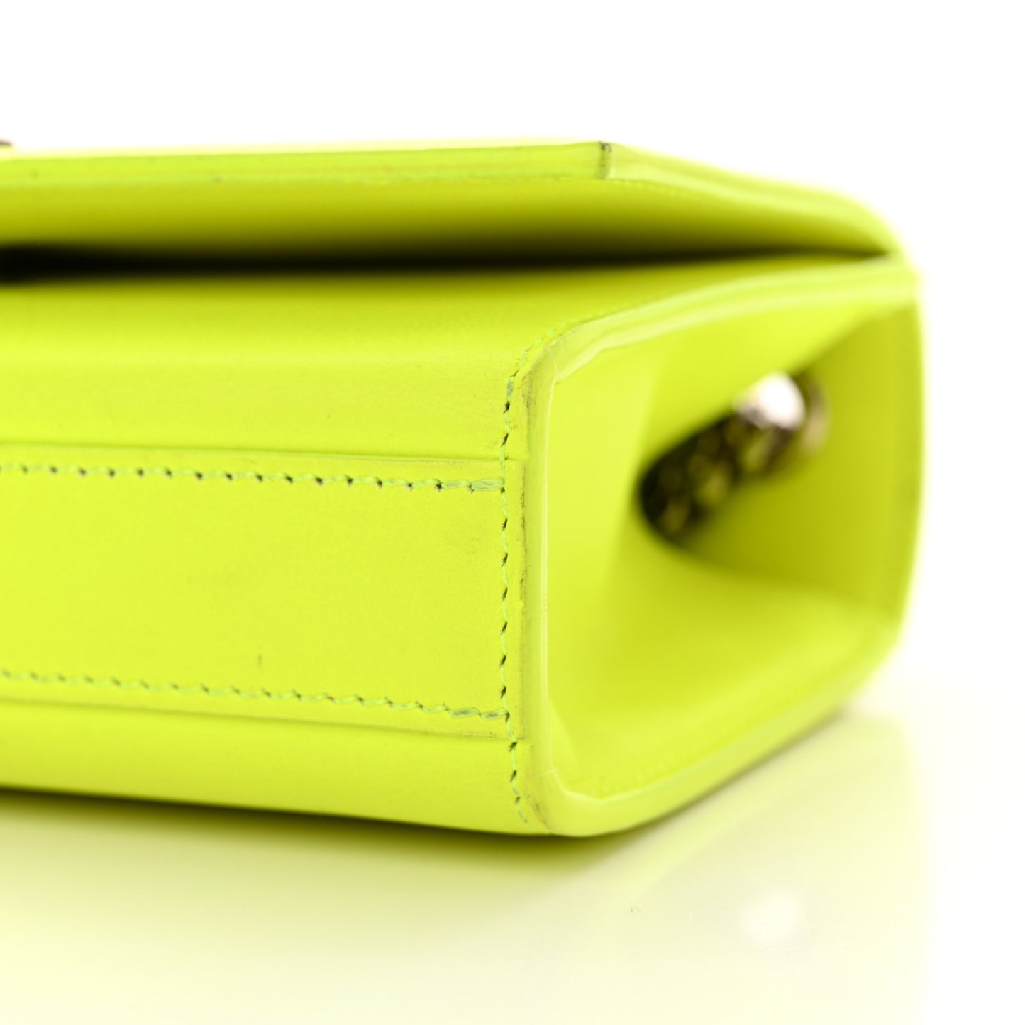 Smooth Calfskin Small Monogram Kate Satchel Neon Yellow