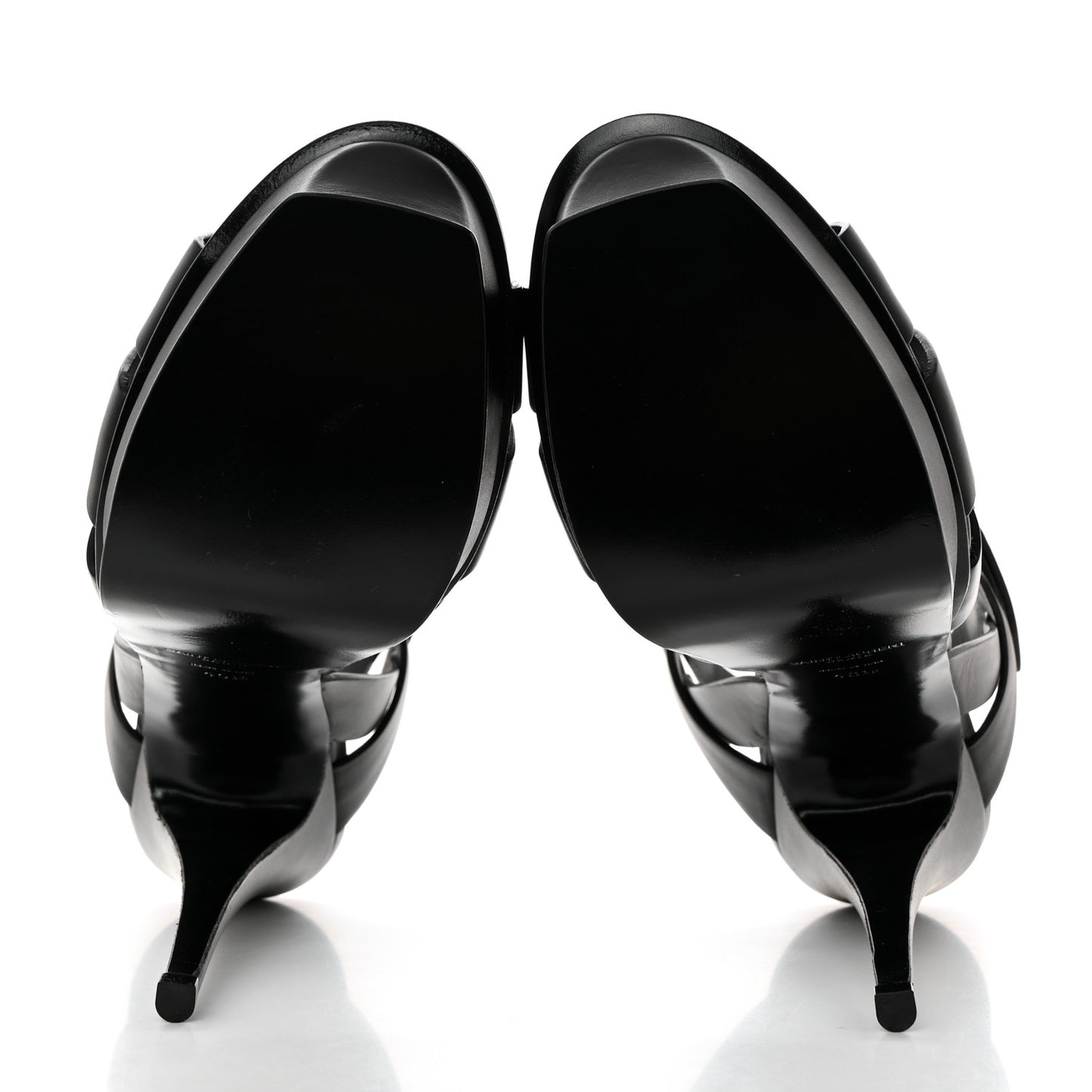 Calfskin Tribute 105 Platform Sandals 40.5 Black