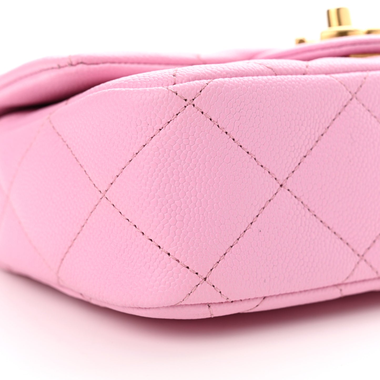 Caviar Quilted Mini Sweetheart Flap Lilac