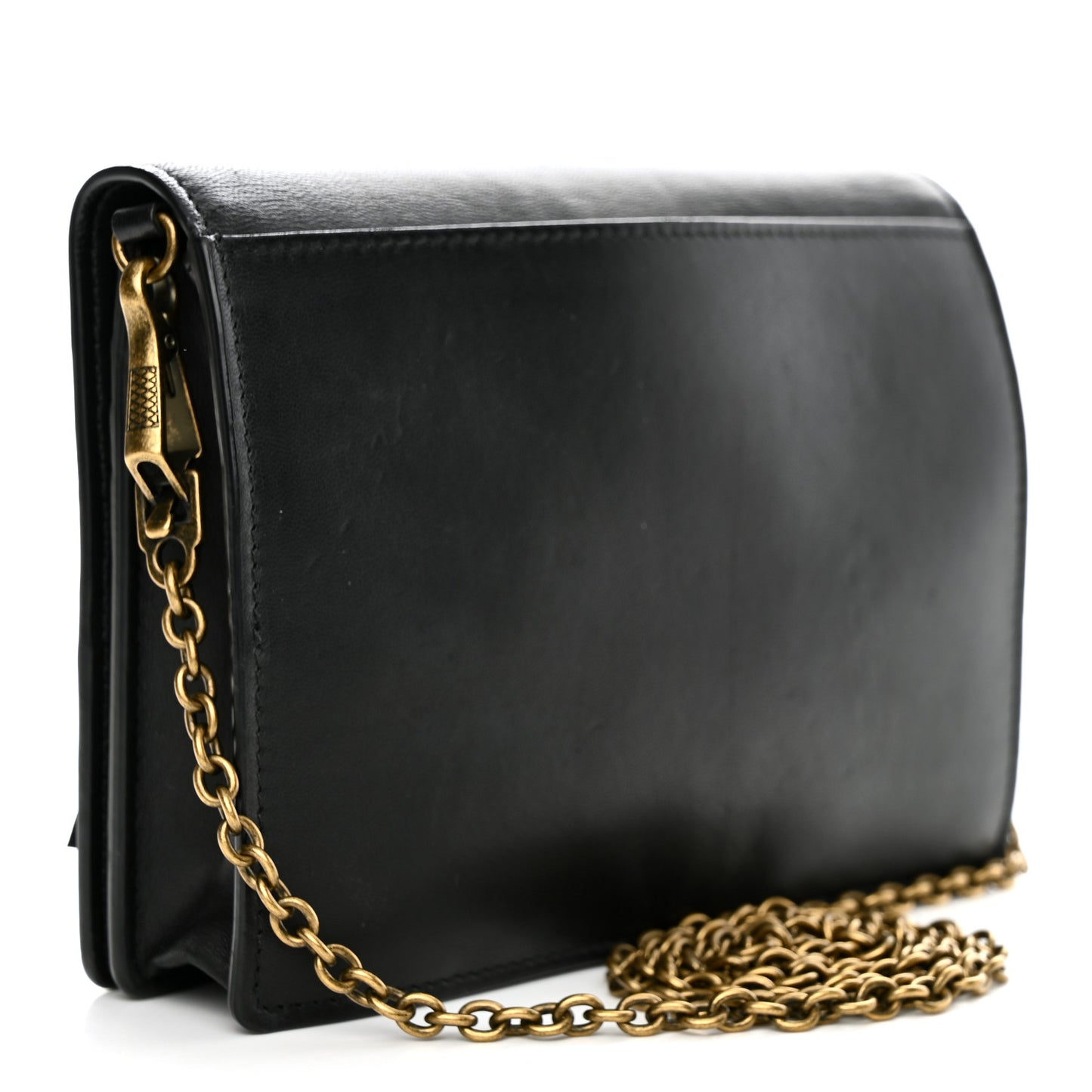 Nappa Intrecciato Fringe Chain Wallet Black