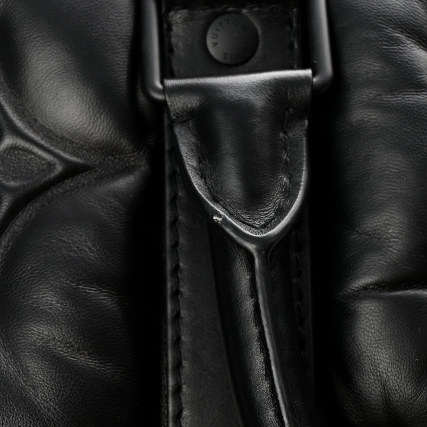 Lambskin Monogram Keepall Puffer XL Bandouliere 75 Black