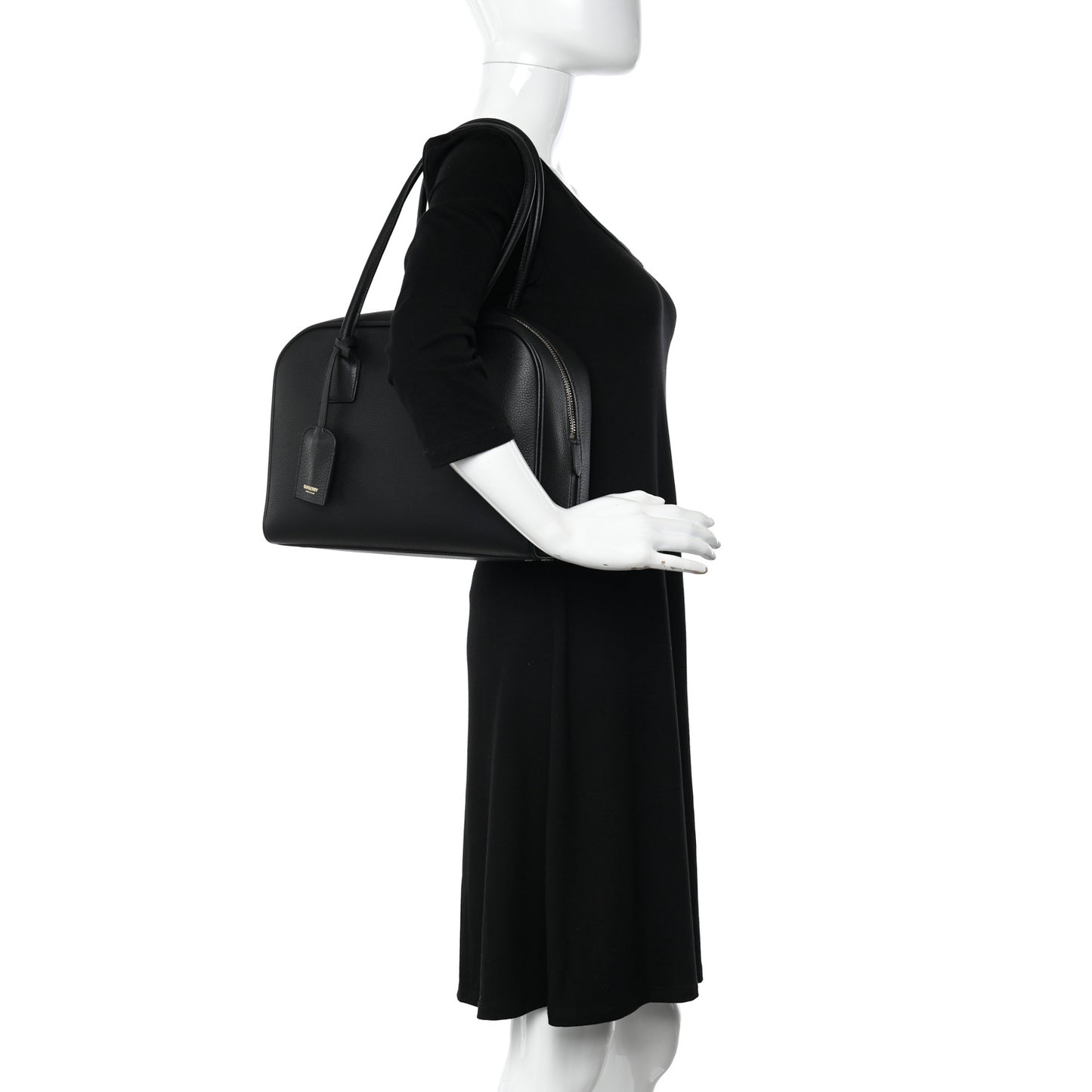 Soft Grain Calfskin Half Cube Bag Black