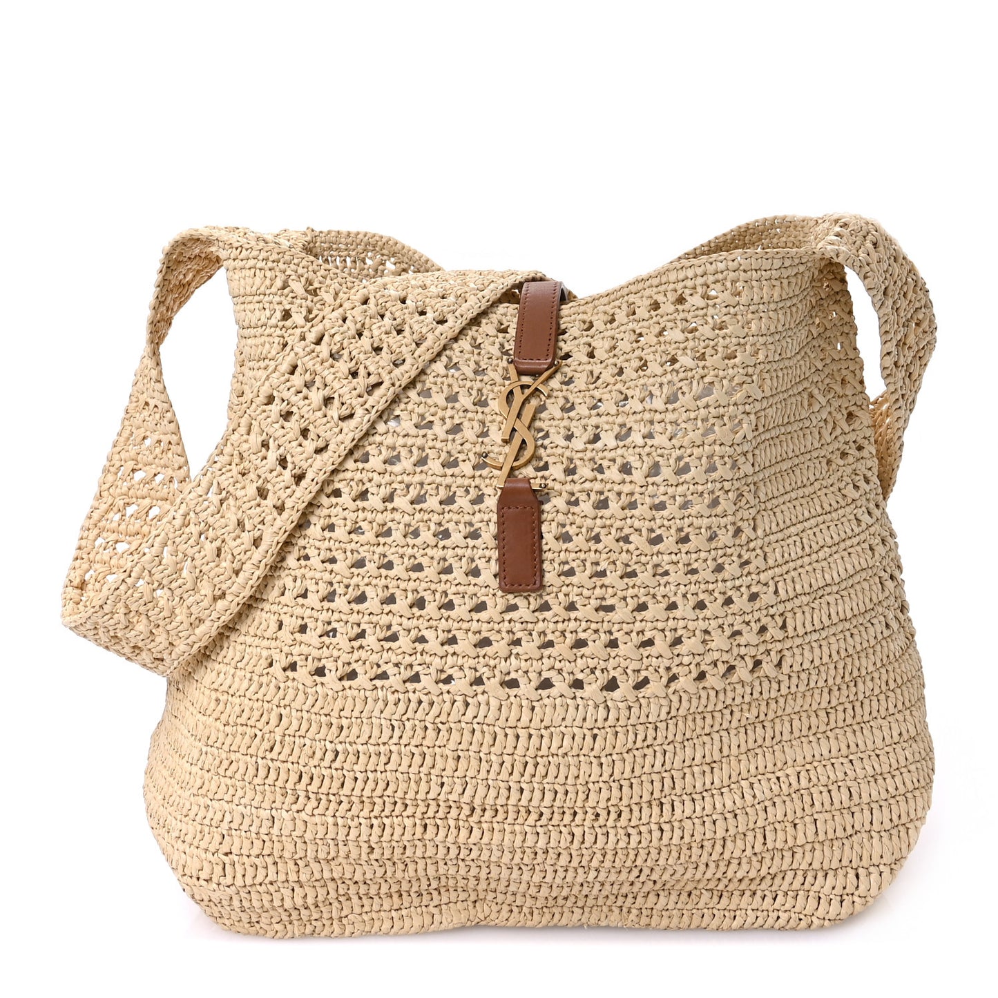 Raffia Monogram Hobo Naturale