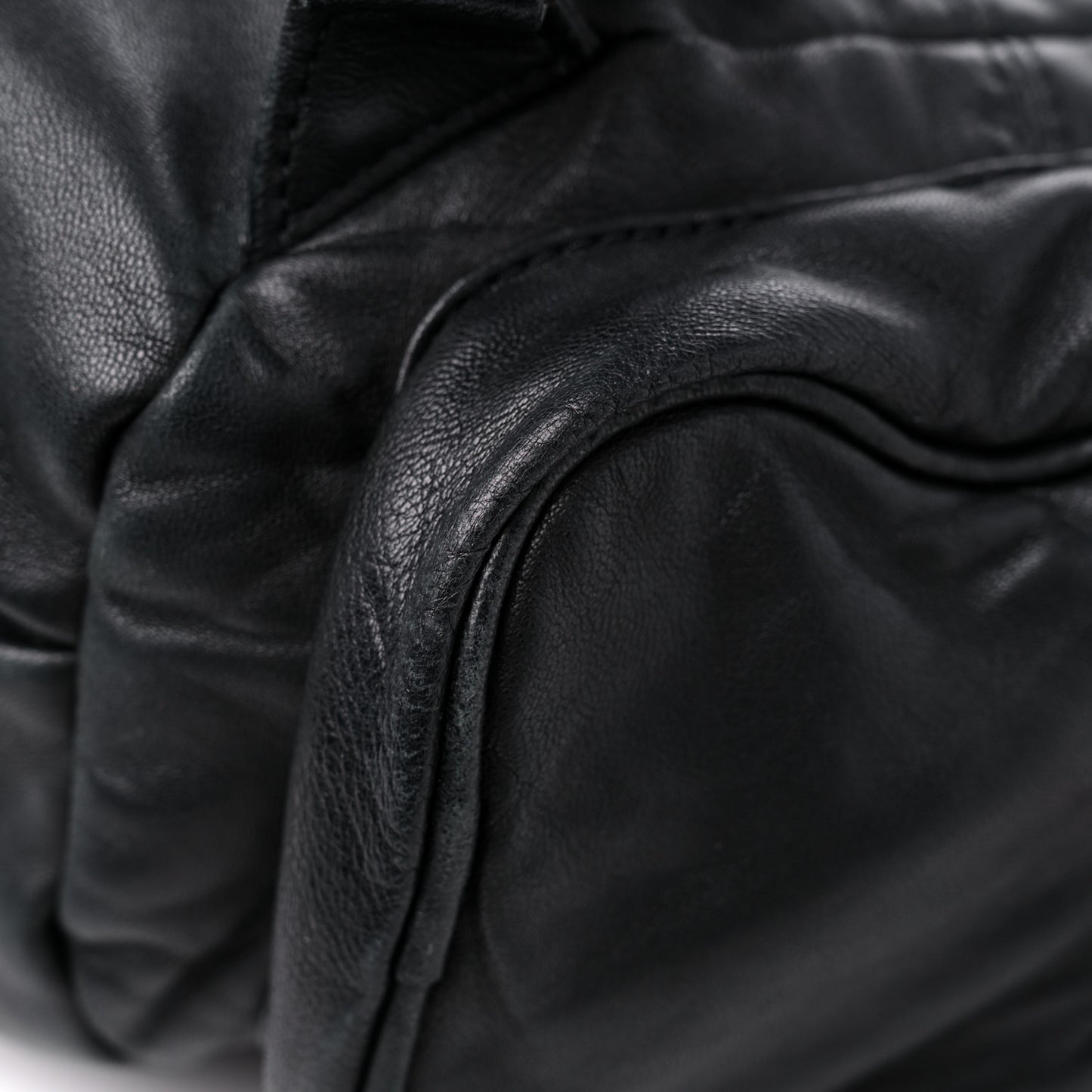 Lambskin Marti Backpack Washed Black Rose Gold Hardware