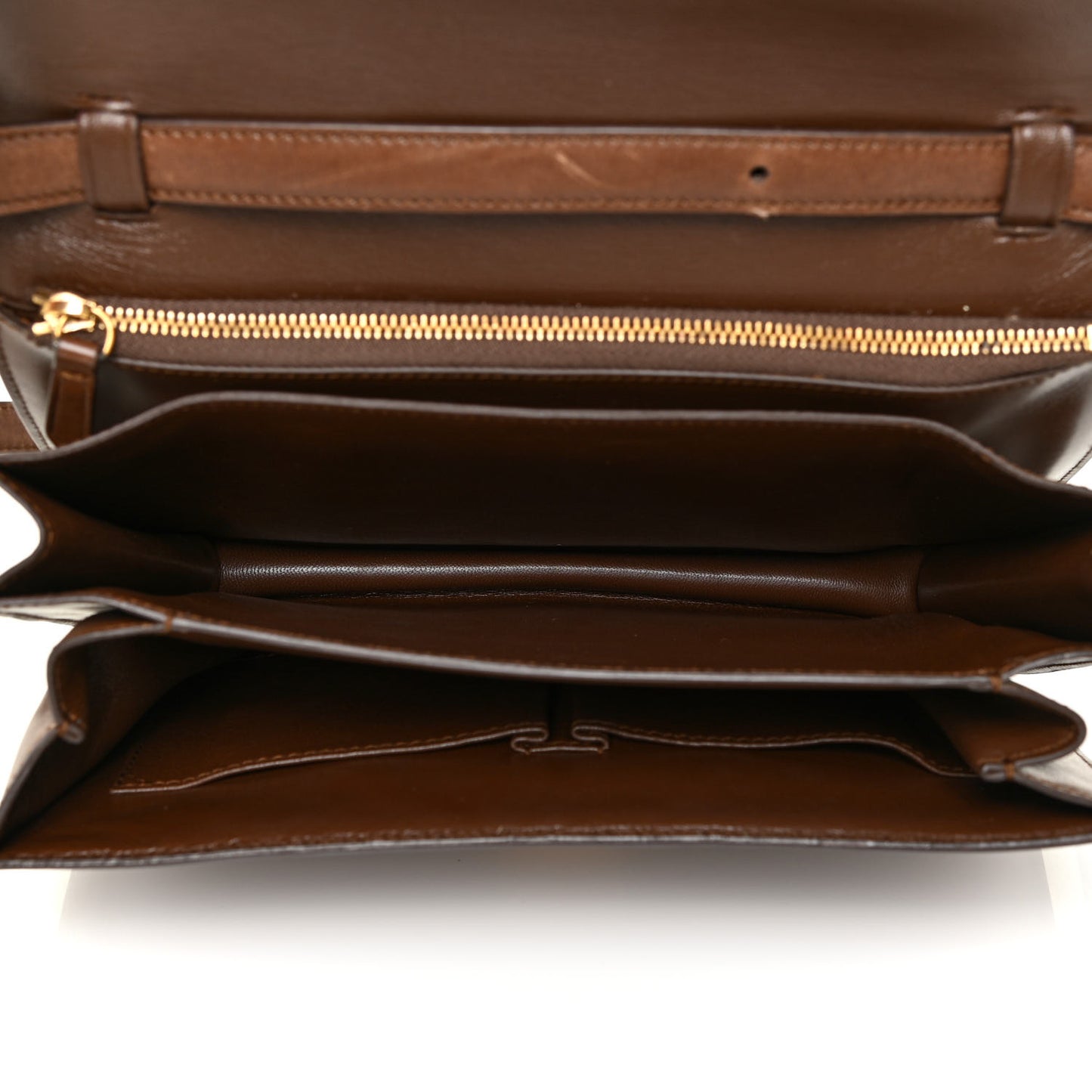 Box Calfskin Medium Classic Box Flap Bag Havana