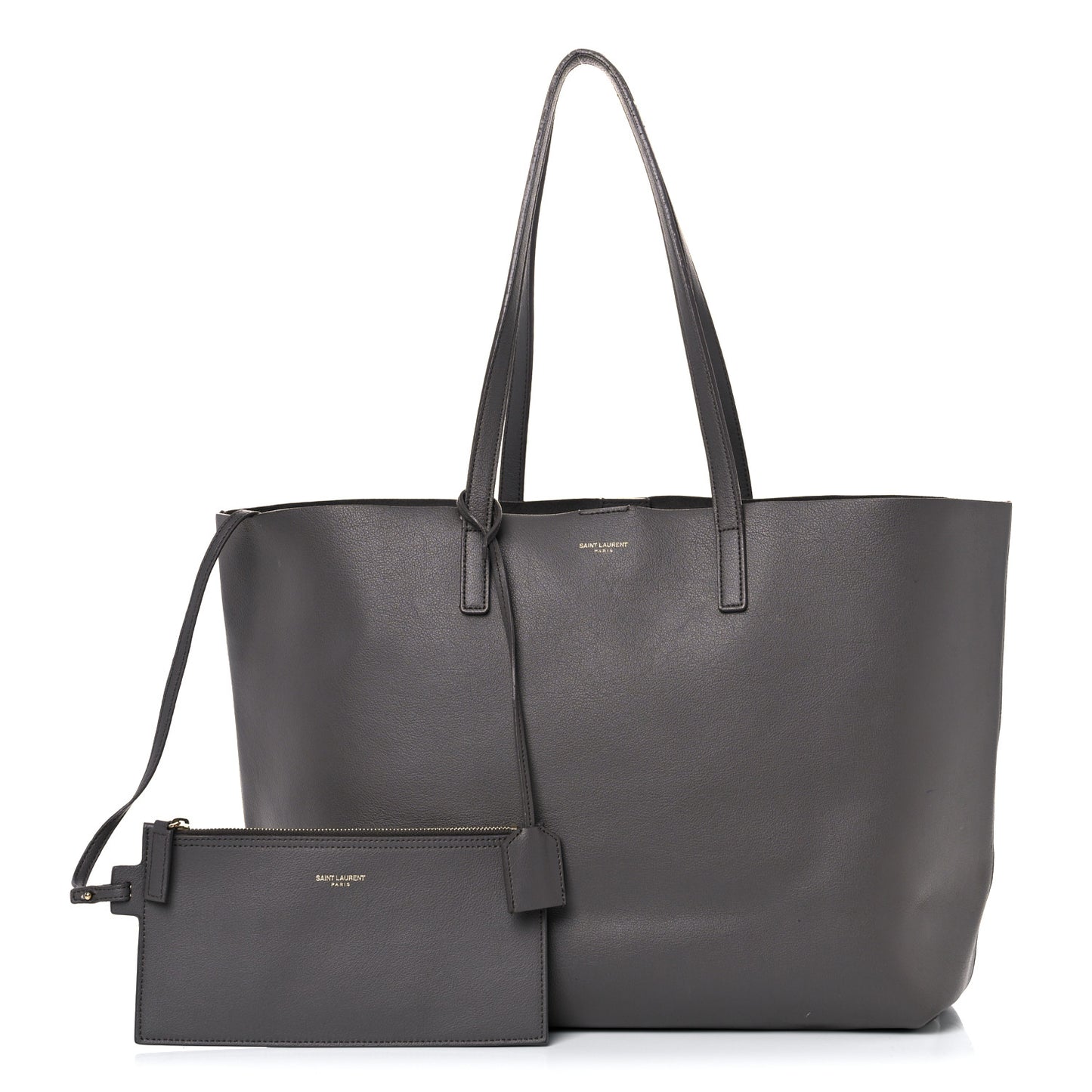 Calfskin Large Shopping Tote Dark Grey