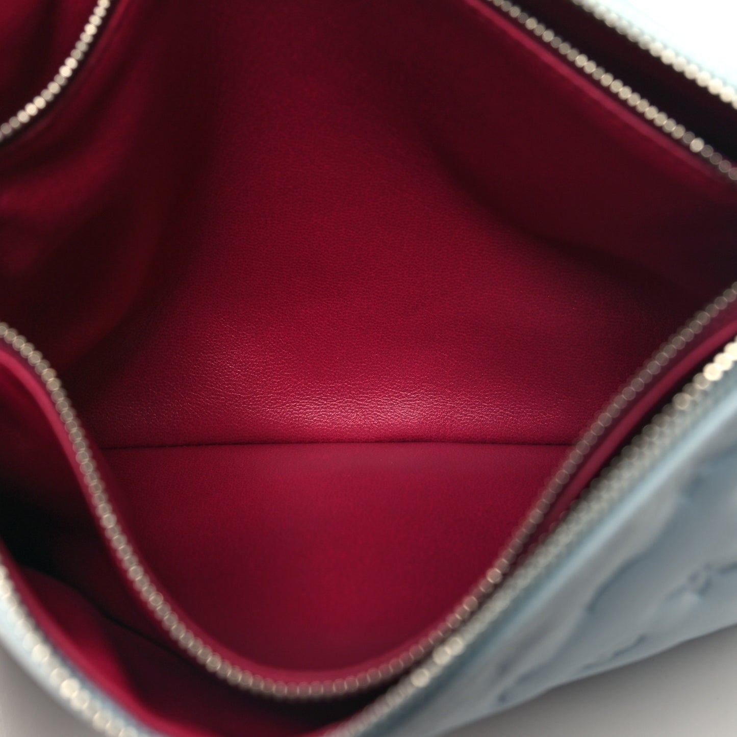 Lambskin Embossed Monogram Coussin PM Bleu