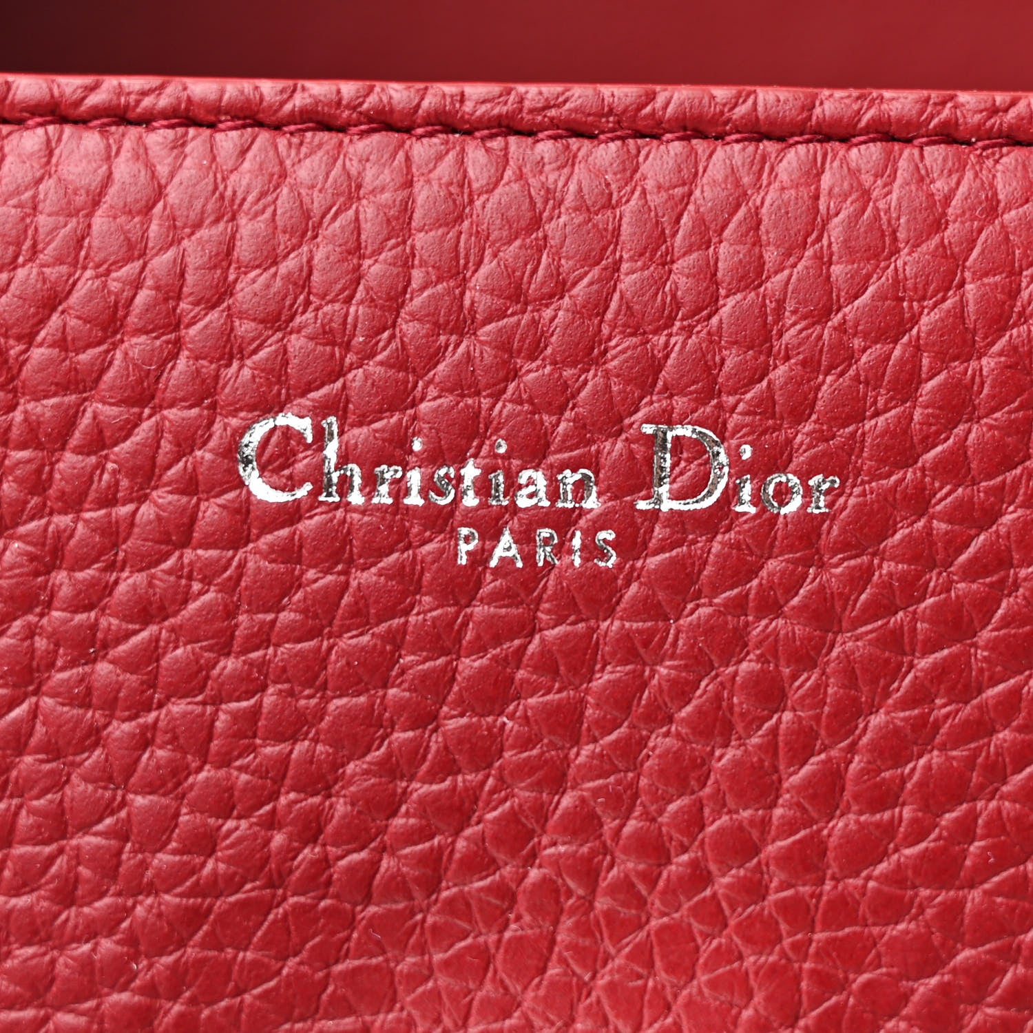Christian Dior Grained Calfskin Large Diorever Flap Red 7 of 11