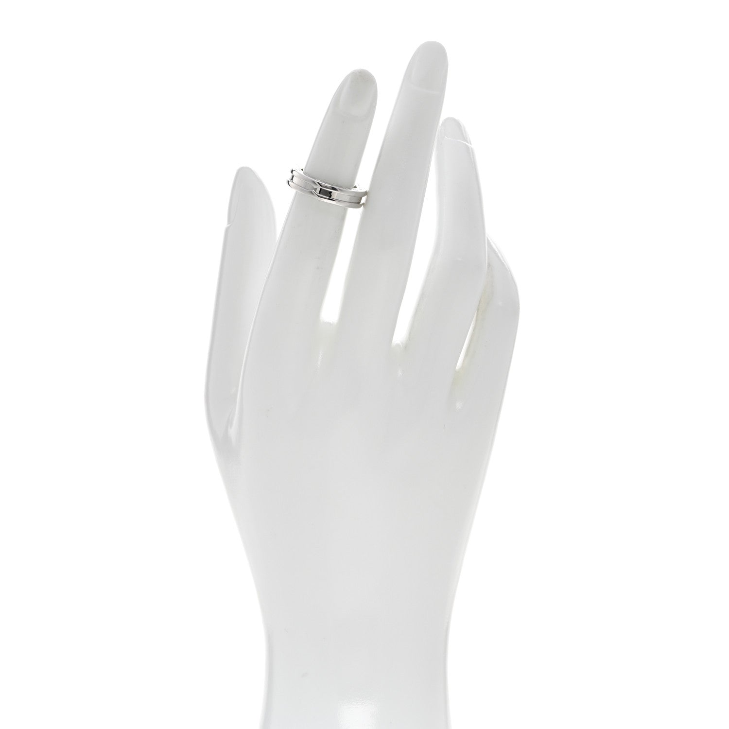 Bulgari 18K White Gold B.Zero1 One-Band Ring 45 3.25 2 of 4