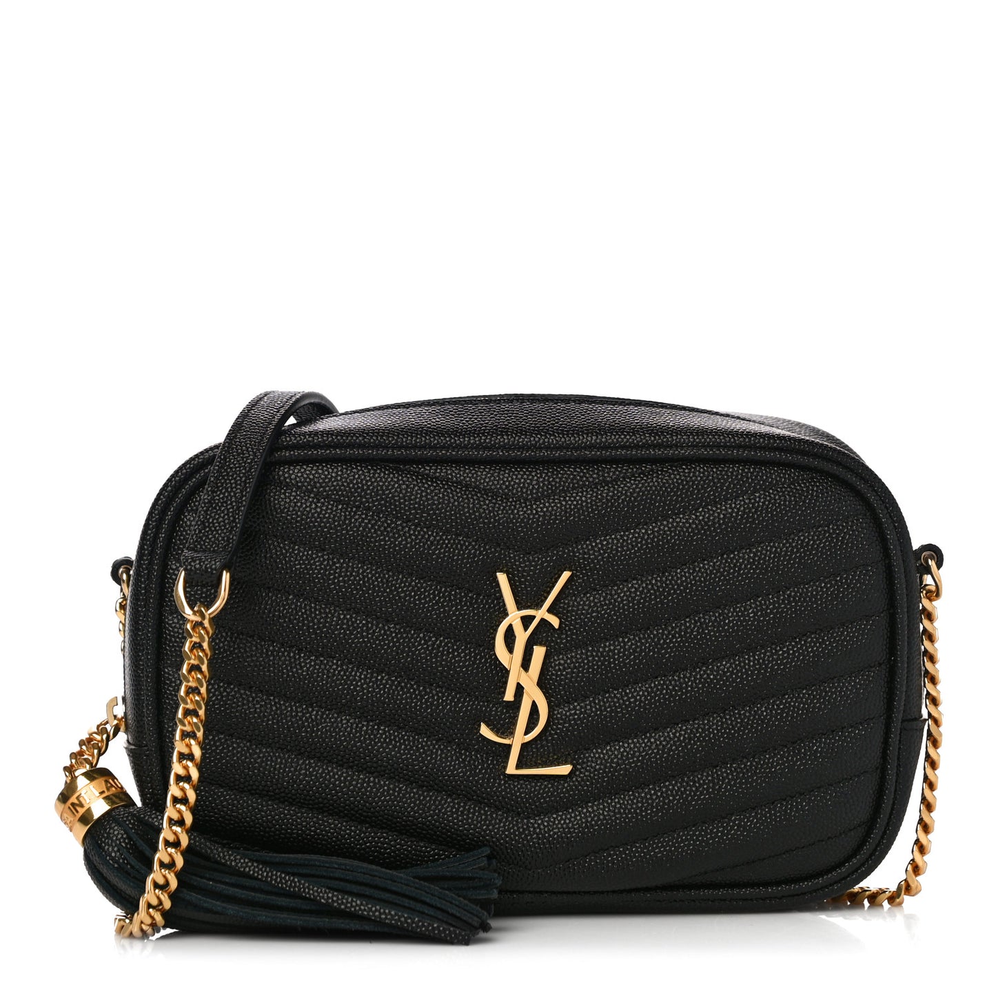 Grain De Poudre Matelasse Monogram Mini Lou Camera Bag Black