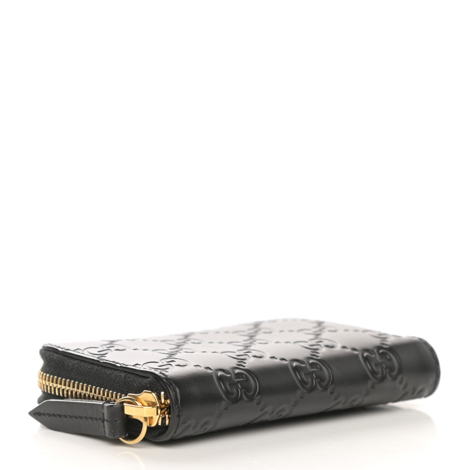 Gucci Guccissima Zip Around Card Case Black 4 of 8