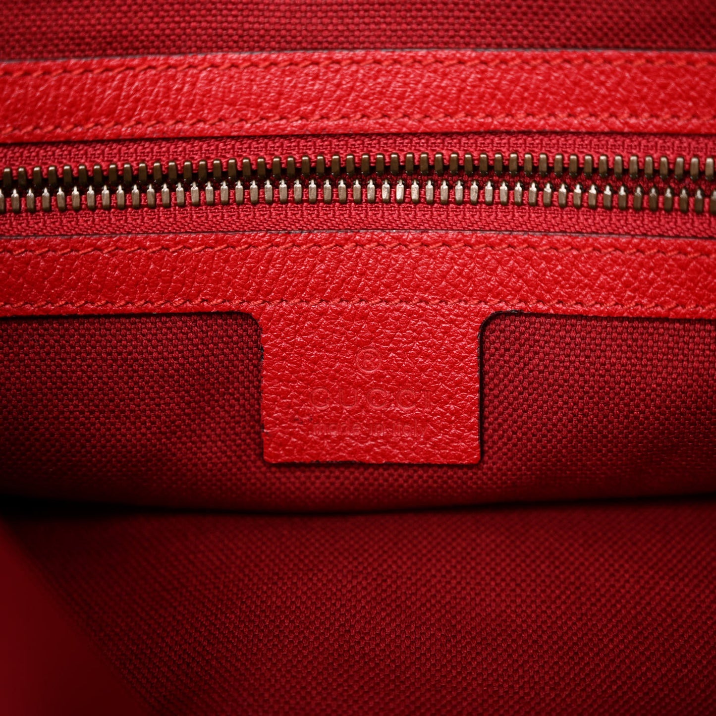 Canvas Logo Sylvie Stripe Drawstring Backpack Red